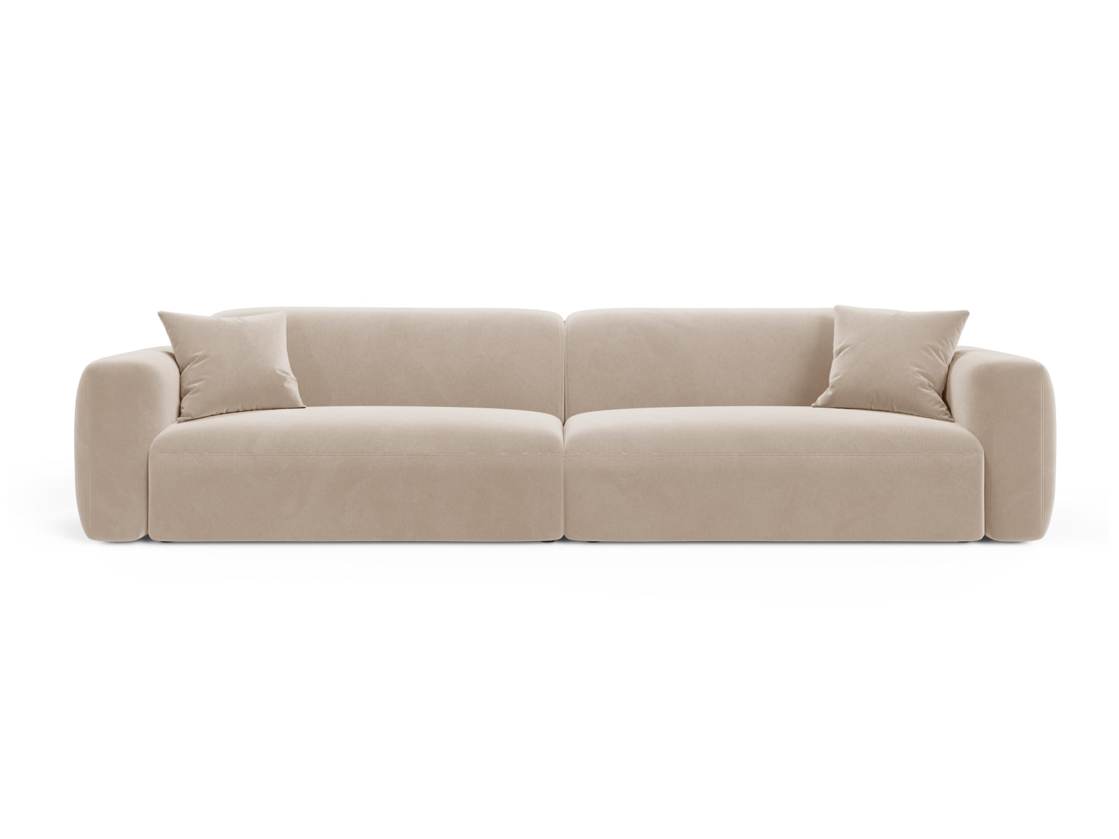 Strino Velour Modular Sofa 4 Sitzer in Beige-Salvador präsentiert im Onlineshop von KAQTU Design AG. 4er Sofa ist von Cosmopolitan Design