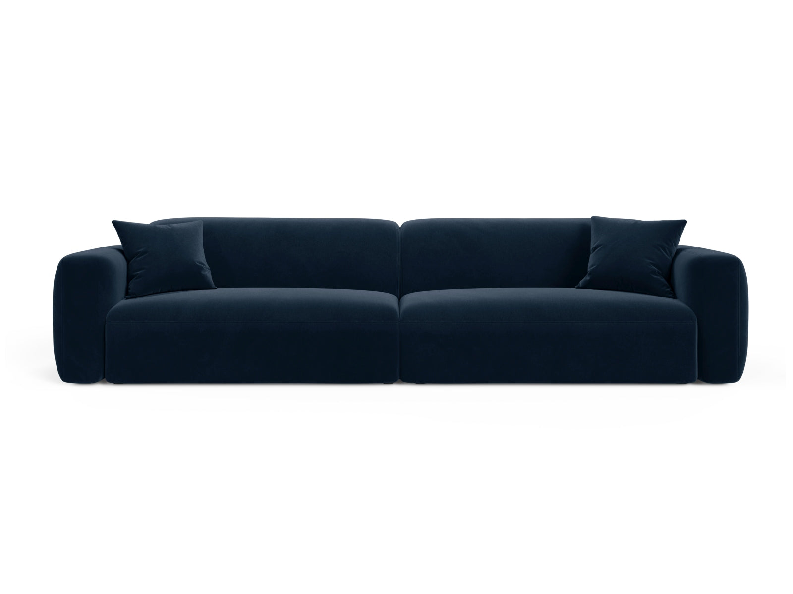 Strino Velour Modular Sofa 4 Sitzer in Royal Blue-Salvador präsentiert im Onlineshop von KAQTU Design AG. 4er Sofa ist von Cosmopolitan Design