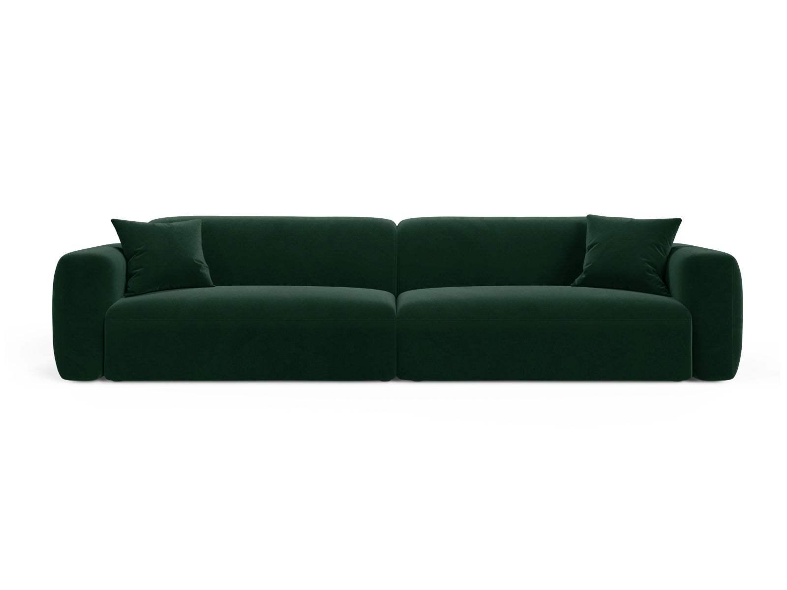 Strino Velour Modular Sofa 4 Sitzer in Bottle Green-Salvador präsentiert im Onlineshop von KAQTU Design AG. 4er Sofa ist von Cosmopolitan Design