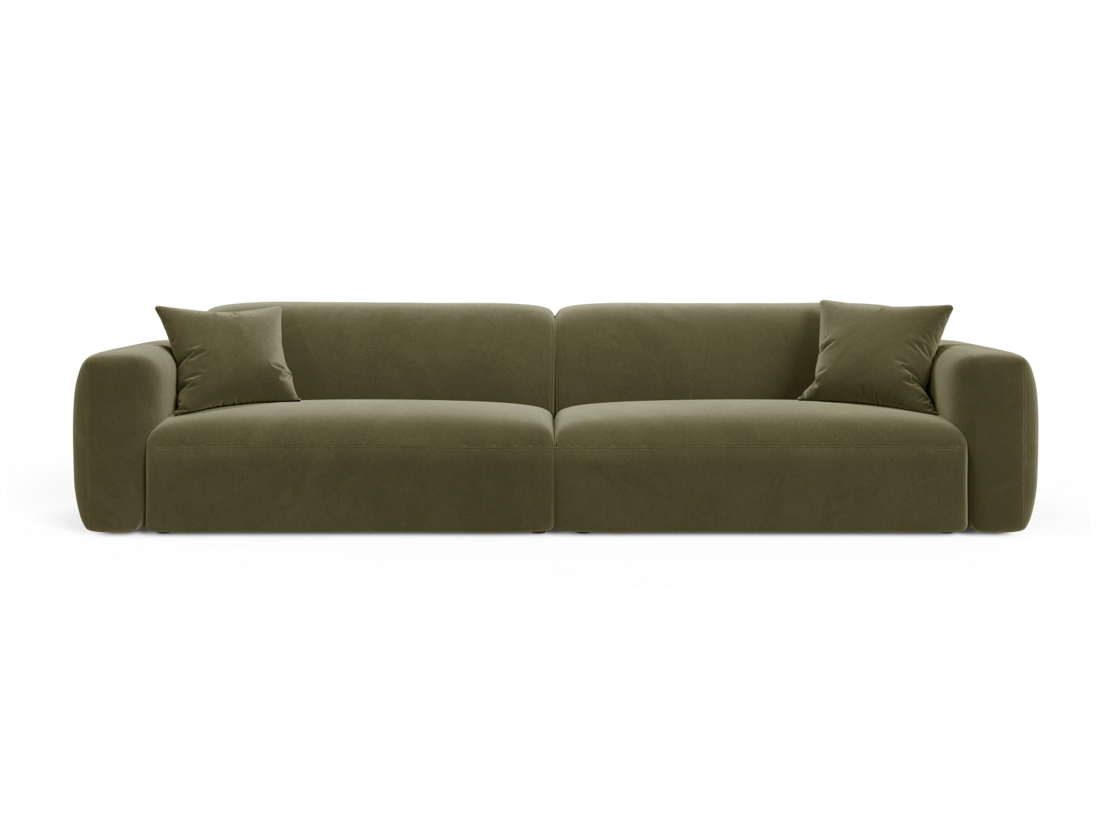 Strino Velour Modular Sofa 4 Sitzer in Green-Salvador präsentiert im Onlineshop von KAQTU Design AG. 4er Sofa ist von Cosmopolitan Design