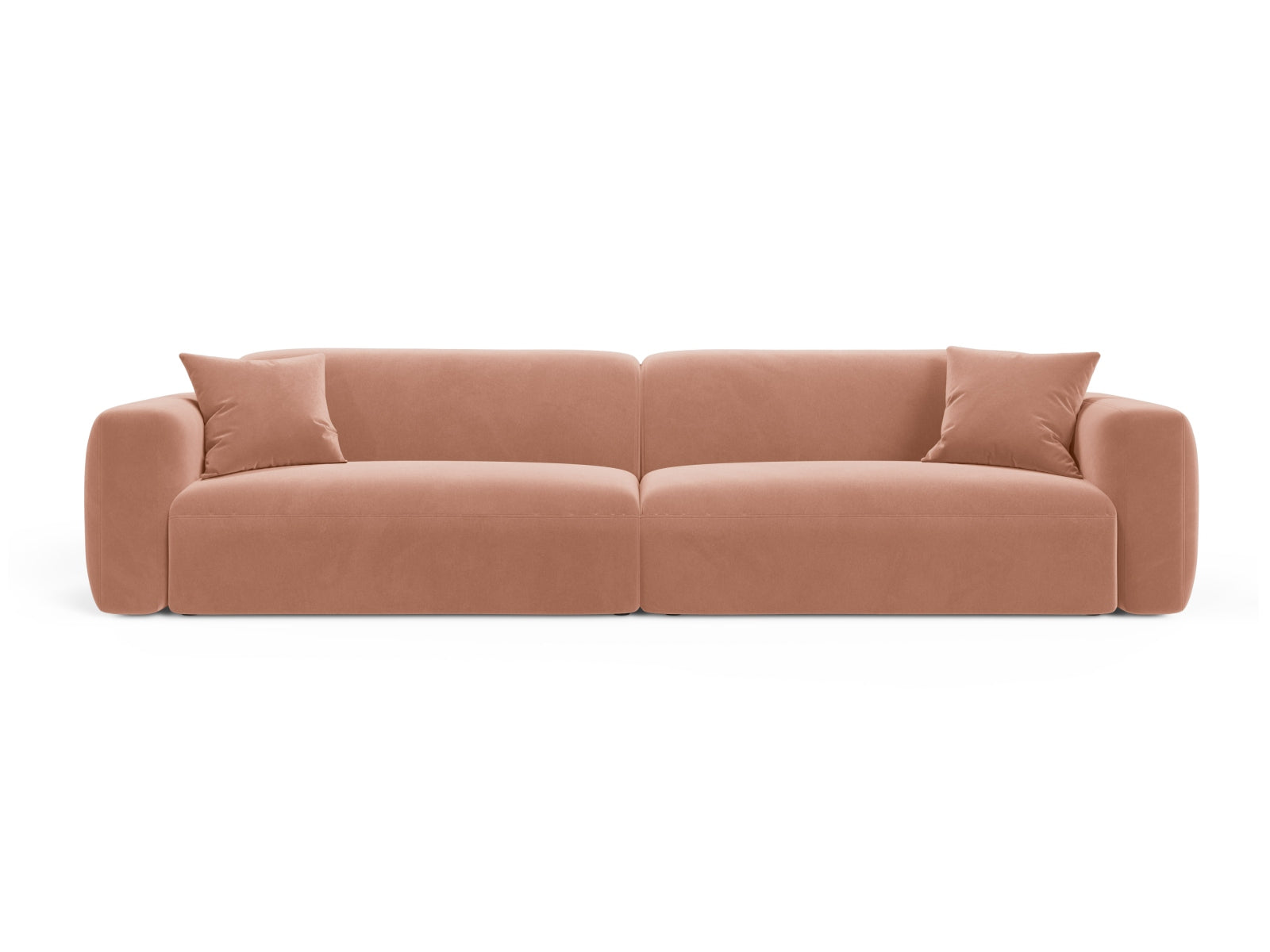 Strino Velour Modular Sofa 4 Sitzer in Pink-Salvador präsentiert im Onlineshop von KAQTU Design AG. 4er Sofa ist von Cosmopolitan Design