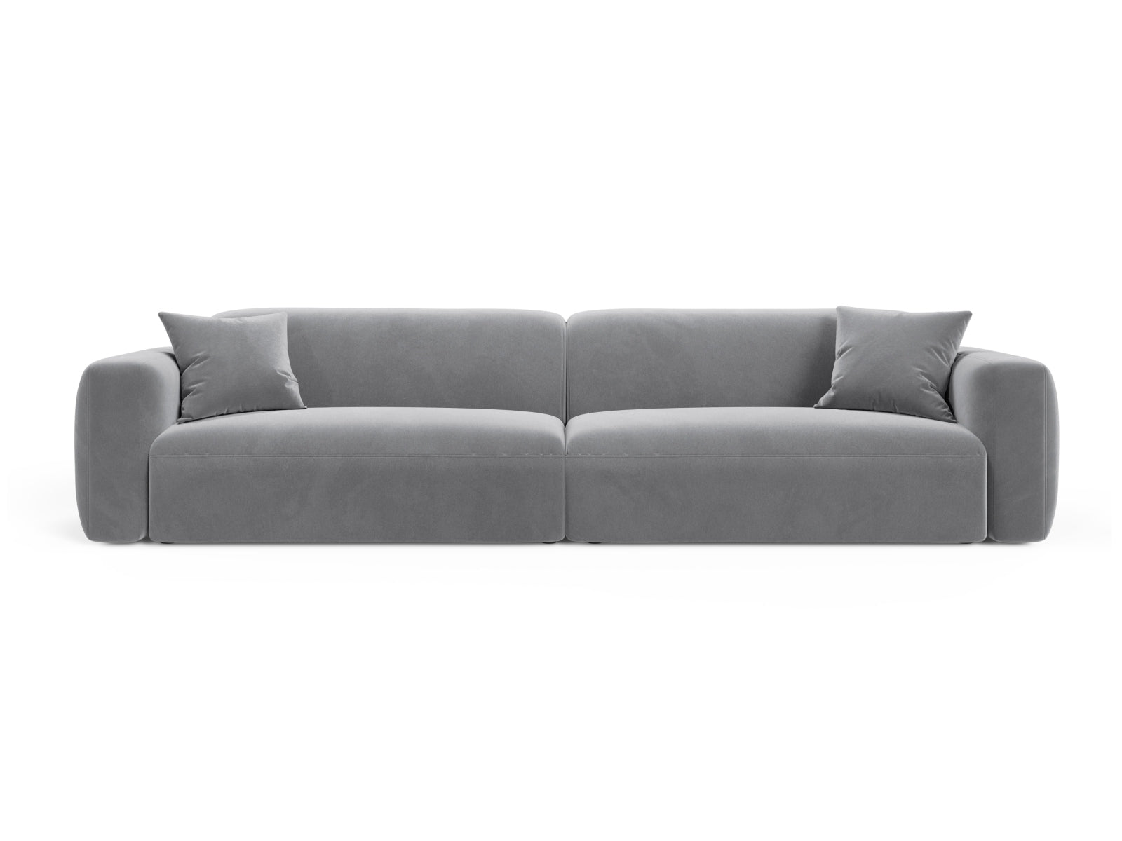Strino Velour Modular Sofa 4 Sitzer in Grey-Salvador präsentiert im Onlineshop von KAQTU Design AG. 4er Sofa ist von Cosmopolitan Design