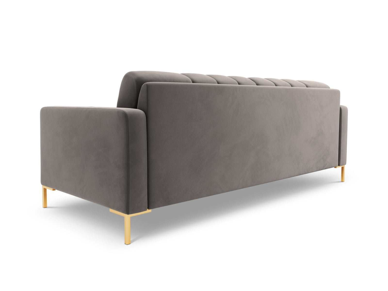 Elegantes 4-Sitzer Sofa Bali in sanftem Light Grey-Bluvel, ideal für entspannte Stunden und geschmackvolle Wohnräume.