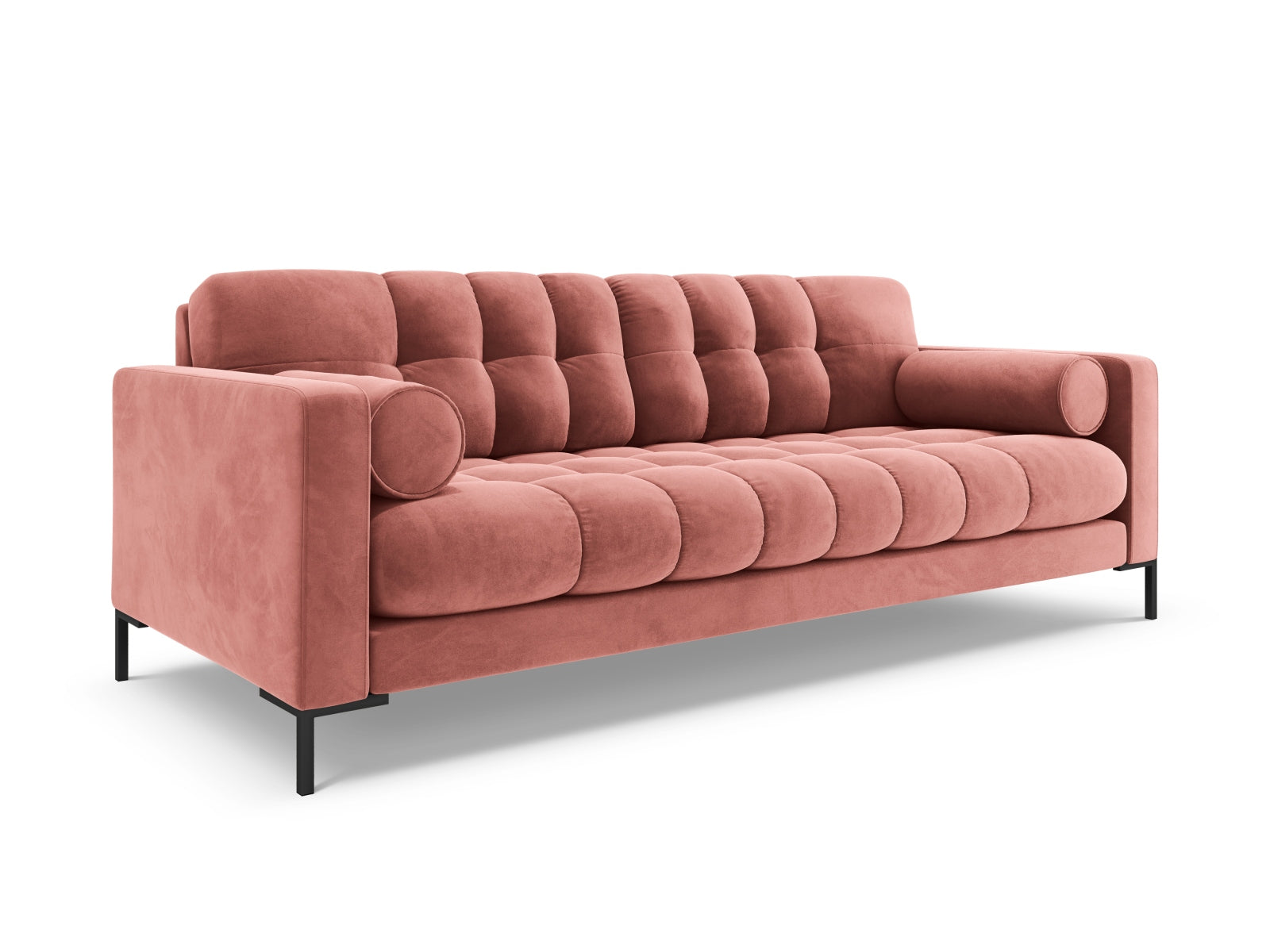 Elegantes 4-Sitzer Sofa Bali in stilvollem Pink-Bluvel, ideal für moderne Wohnräume, erhältlich bei KAQTU Design AG.