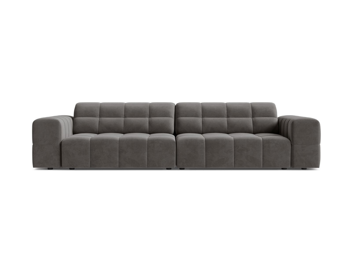 Chicago Velour Sofa 4 Sitzer 102cm in Light Grey-Bluvel präsentiert im Onlineshop von KAQTU Design AG. 4er Sofa ist von Cosmopolitan Design