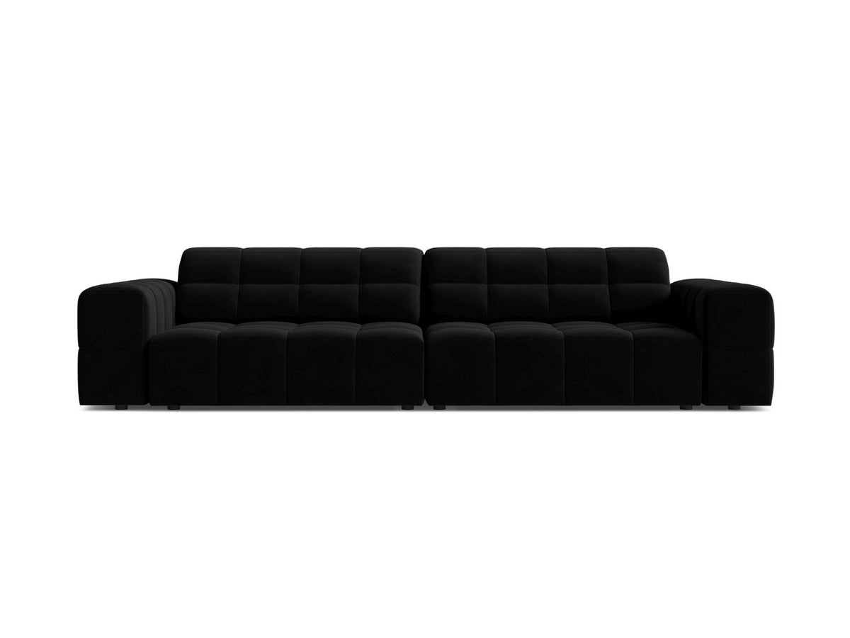 Chicago Velour Sofa 4 Sitzer 102cm in Black-Bluvel präsentiert im Onlineshop von KAQTU Design AG. 4er Sofa ist von Cosmopolitan Design