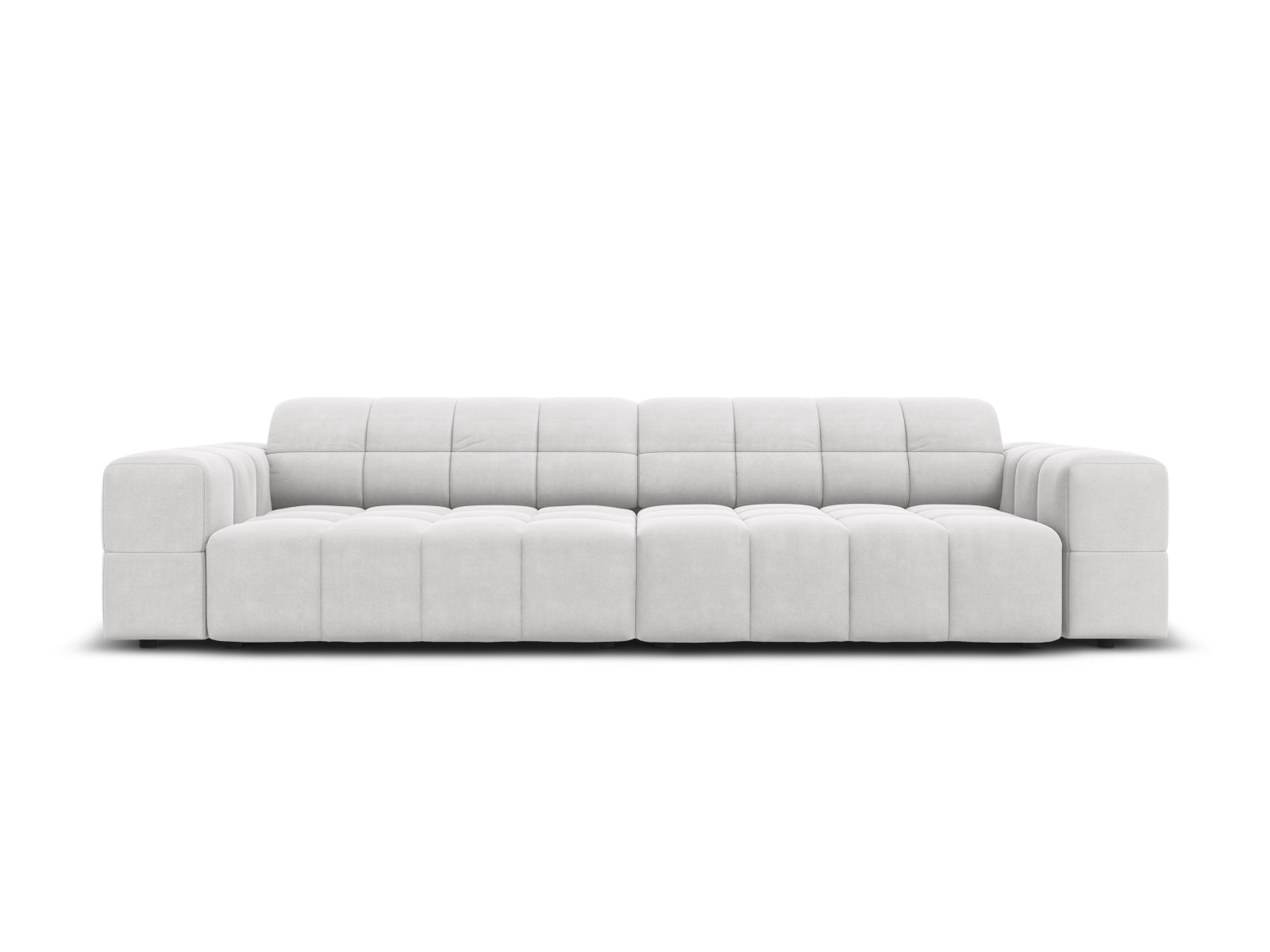 Chicago Velour Sofa 4 Sitzer 102cm in Silver-Bluvel präsentiert im Onlineshop von KAQTU Design AG. 4er Sofa ist von Cosmopolitan Design