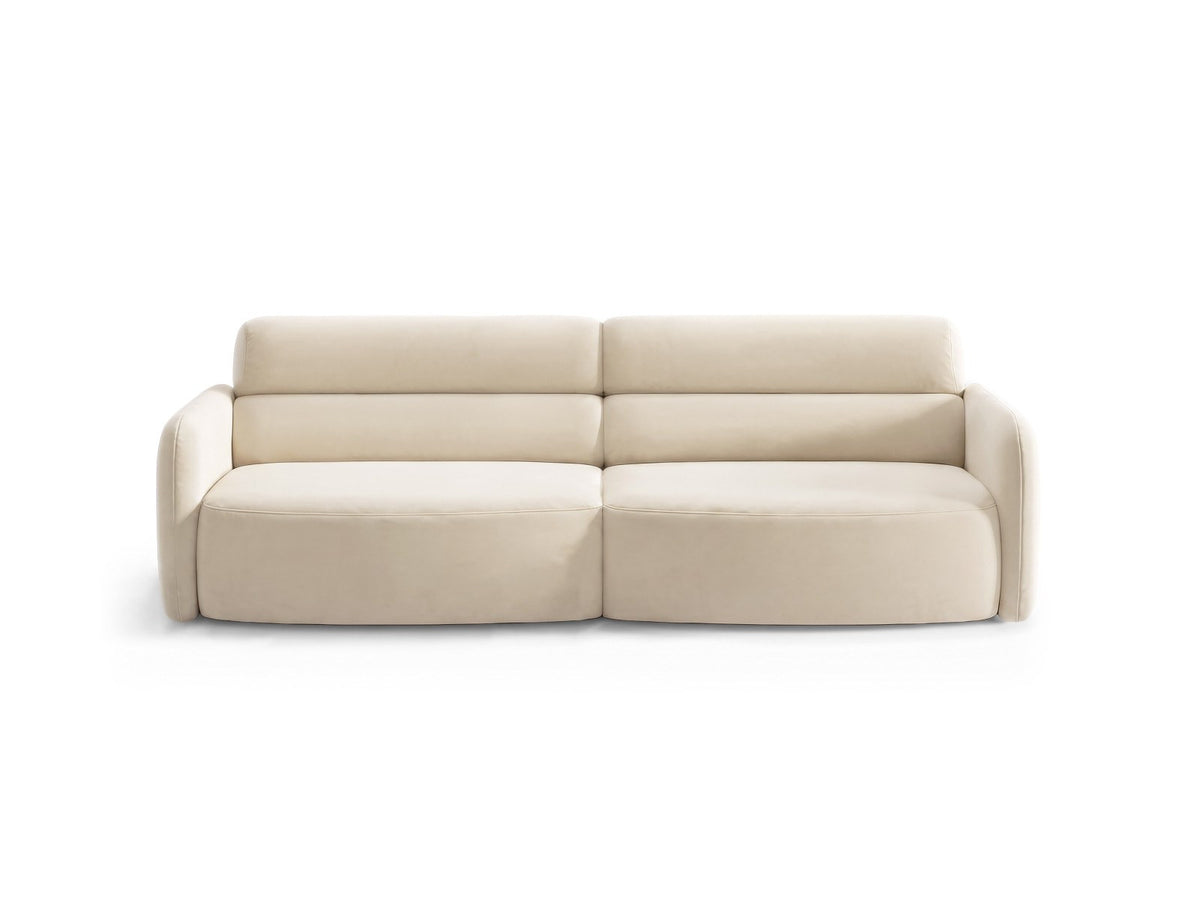 4er Sofa Malmo von Cosmopolitan Design mit Stoffbezug und kurzen schwarzen Kunststoffbeinen