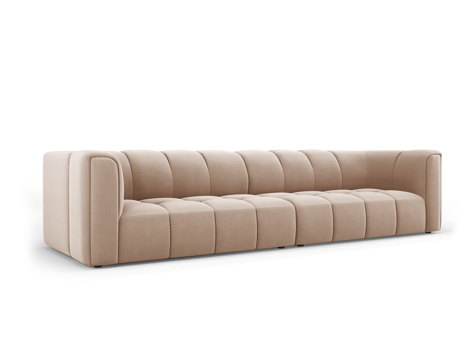 Beige-blaues 4-Sitzer Sofa Moritz von Cosmopolitan Design, stilvoll und modern, ideal für jedes Wohnzimmer, präsentiert von KAQTU Design AG.