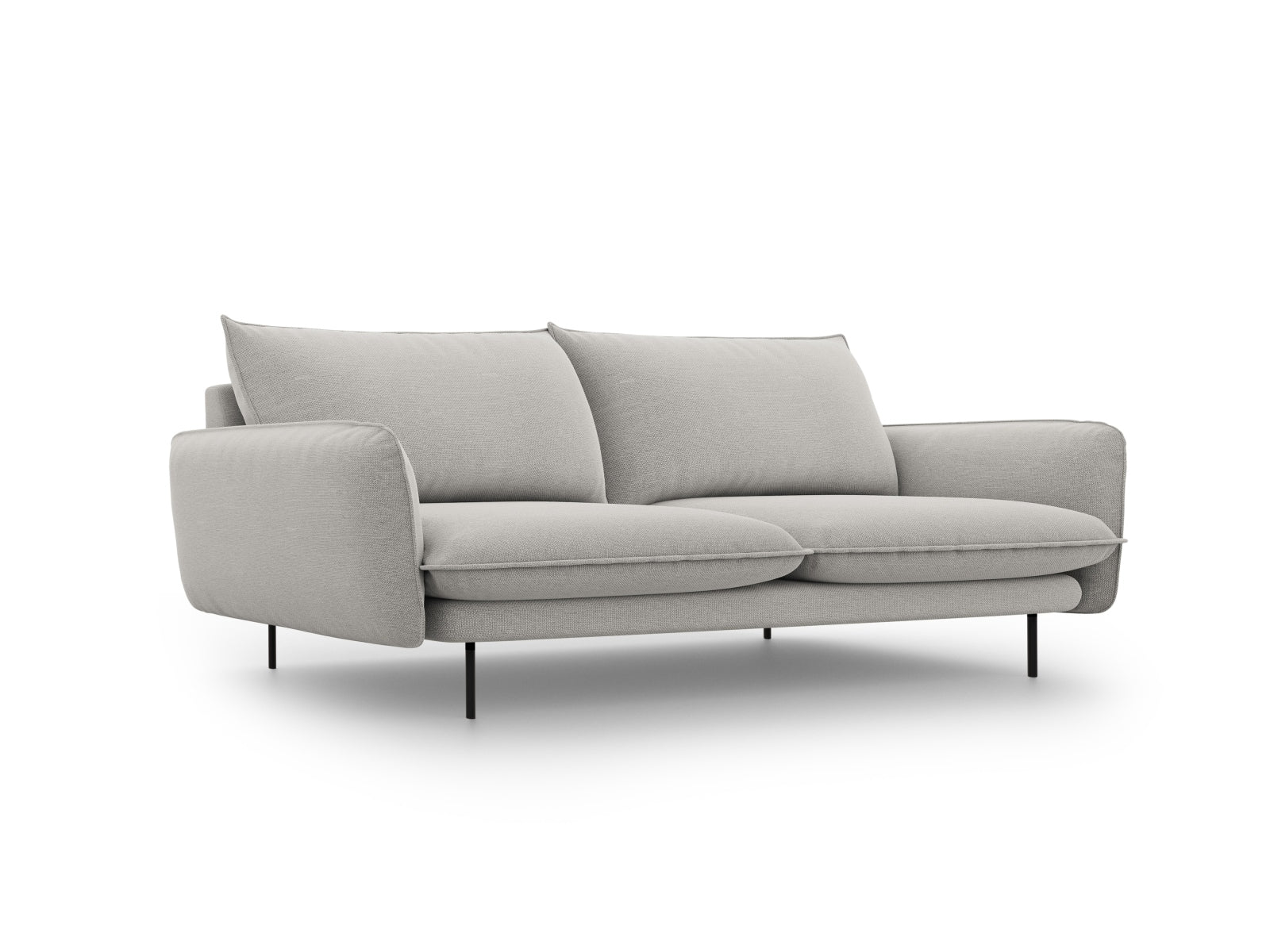 Vienna Sofa 4 Sitzer 92cm in Light Grey/Schwarz präsentiert im Onlineshop von KAQTU Design AG. 4er Sofa ist von Cosmopolitan Design