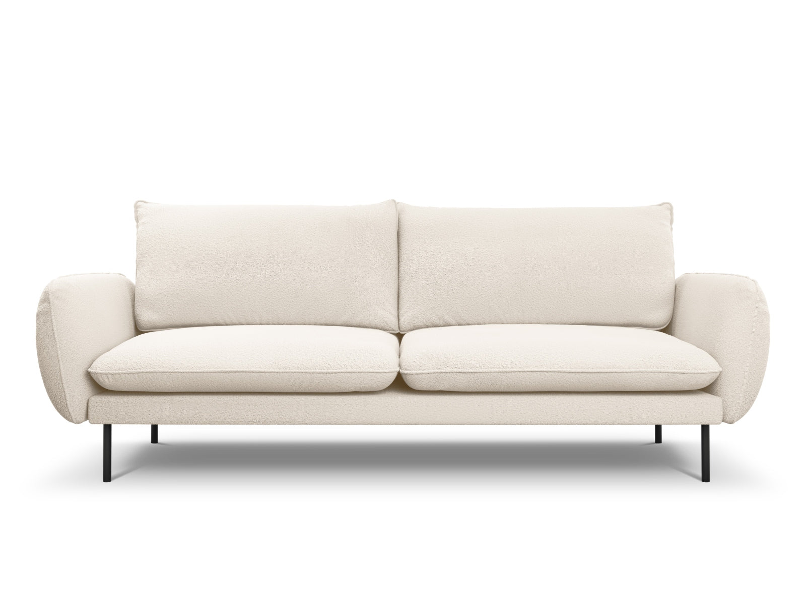 Vienna Boucle Sofa 4 Sitzer 92cm in Beige/Schwarz präsentiert im Onlineshop von KAQTU Design AG. 3er Sofa ist von Cosmopolitan Design