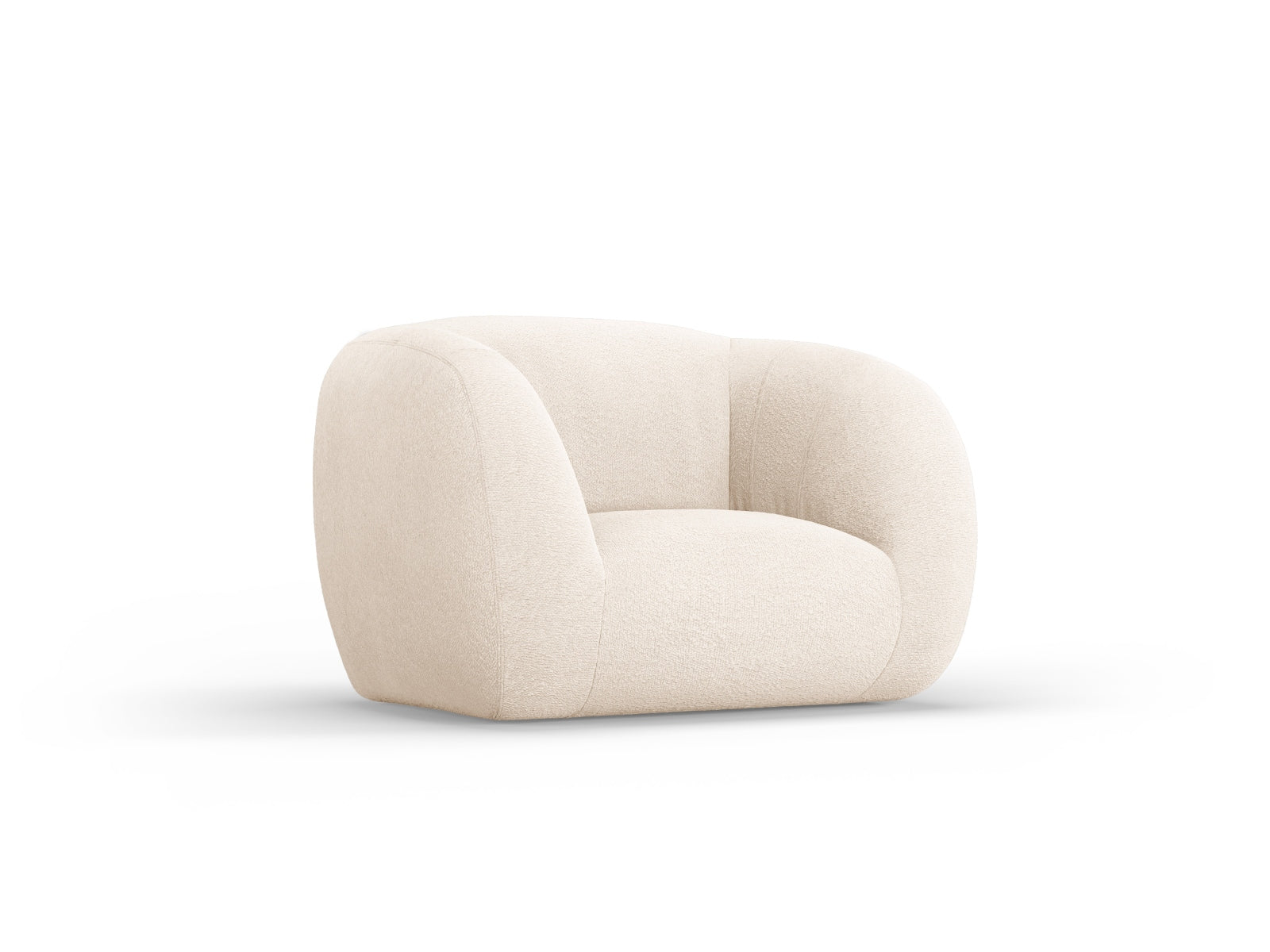 Erleben Sie den stilvollen Essen Boucle Armchair 1 Sitzer von Cosmopolitan Design. Ideal für modernes Wohnen, vereint er Komfort und Eleganz.