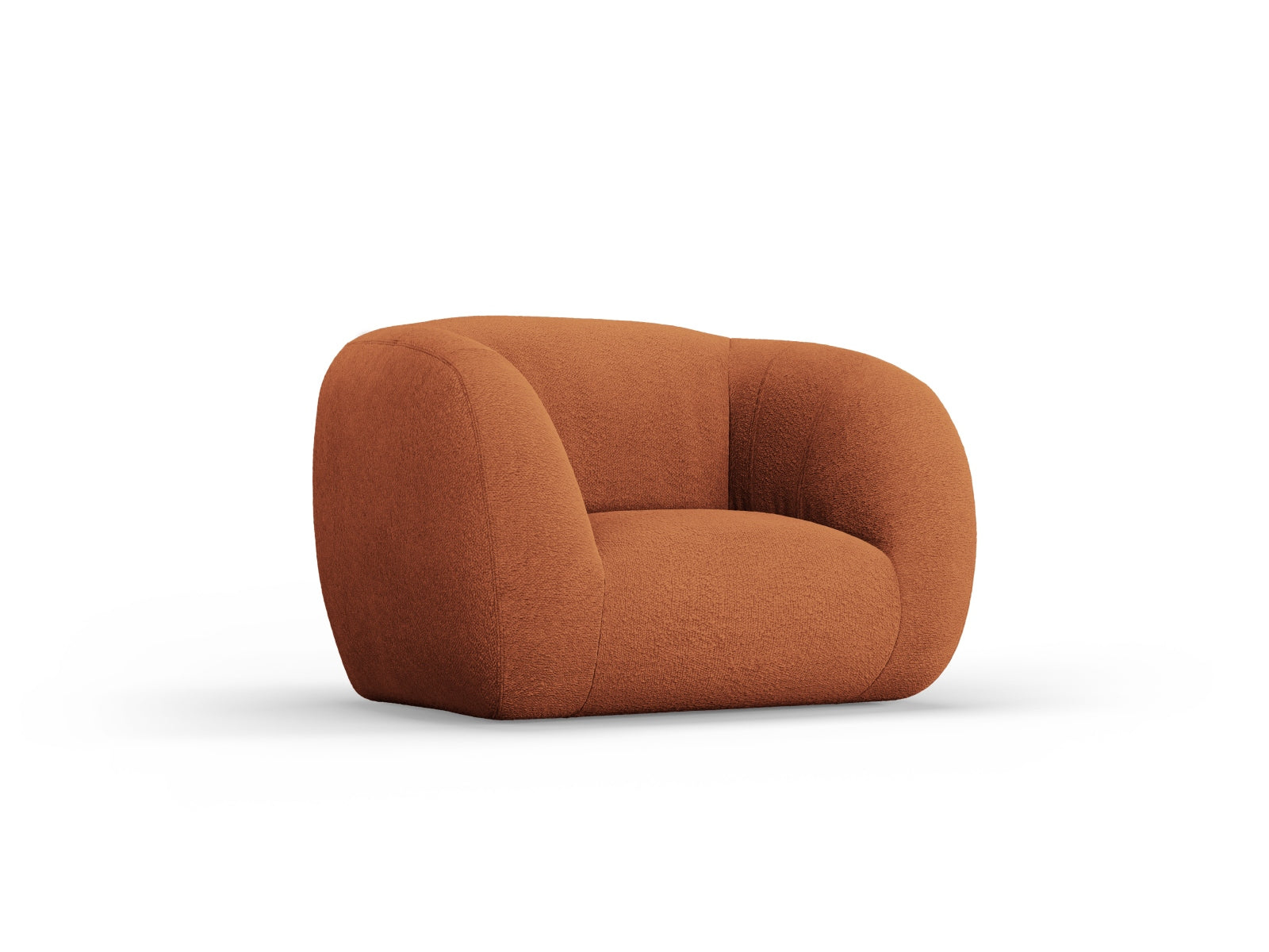 Erleben Sie den stilvollen Essen Boucle Armchair 1 Sitzer von Cosmopolitan Design. Ideal für Ihr modernes Zuhause, vereint er Komfort und Eleganz.