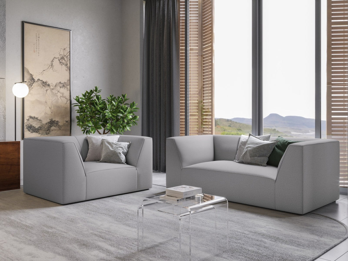 Sessel Siena 1-Sitzer von Cosmopolitan Design mit gelbem Ottawa-Stoffbezug, Massivholzrahmen und schwarzen Kunststoffbeinen aus Polypropylen.