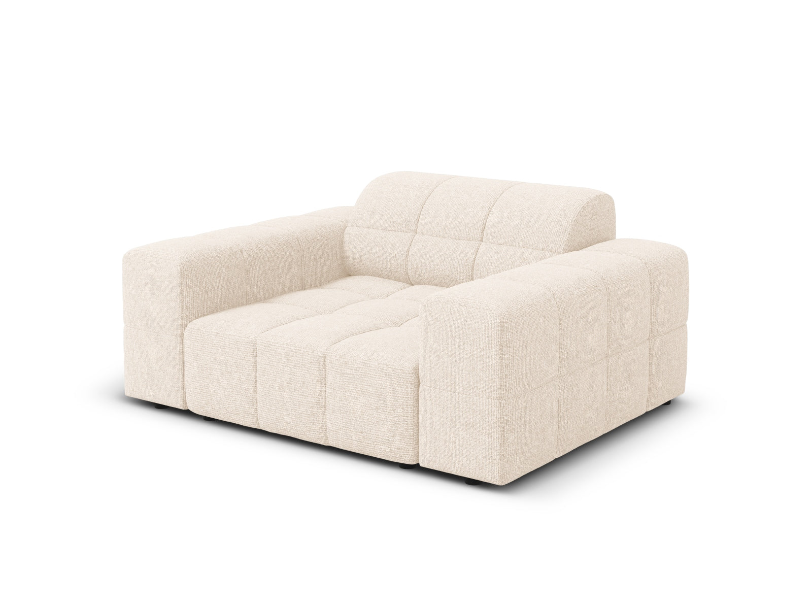Eleganter 1-Sitzer Sessel Chicago in sanftem Beige, ideal für entspannte Stunden und geschmackvolle Einrichtungsideen.