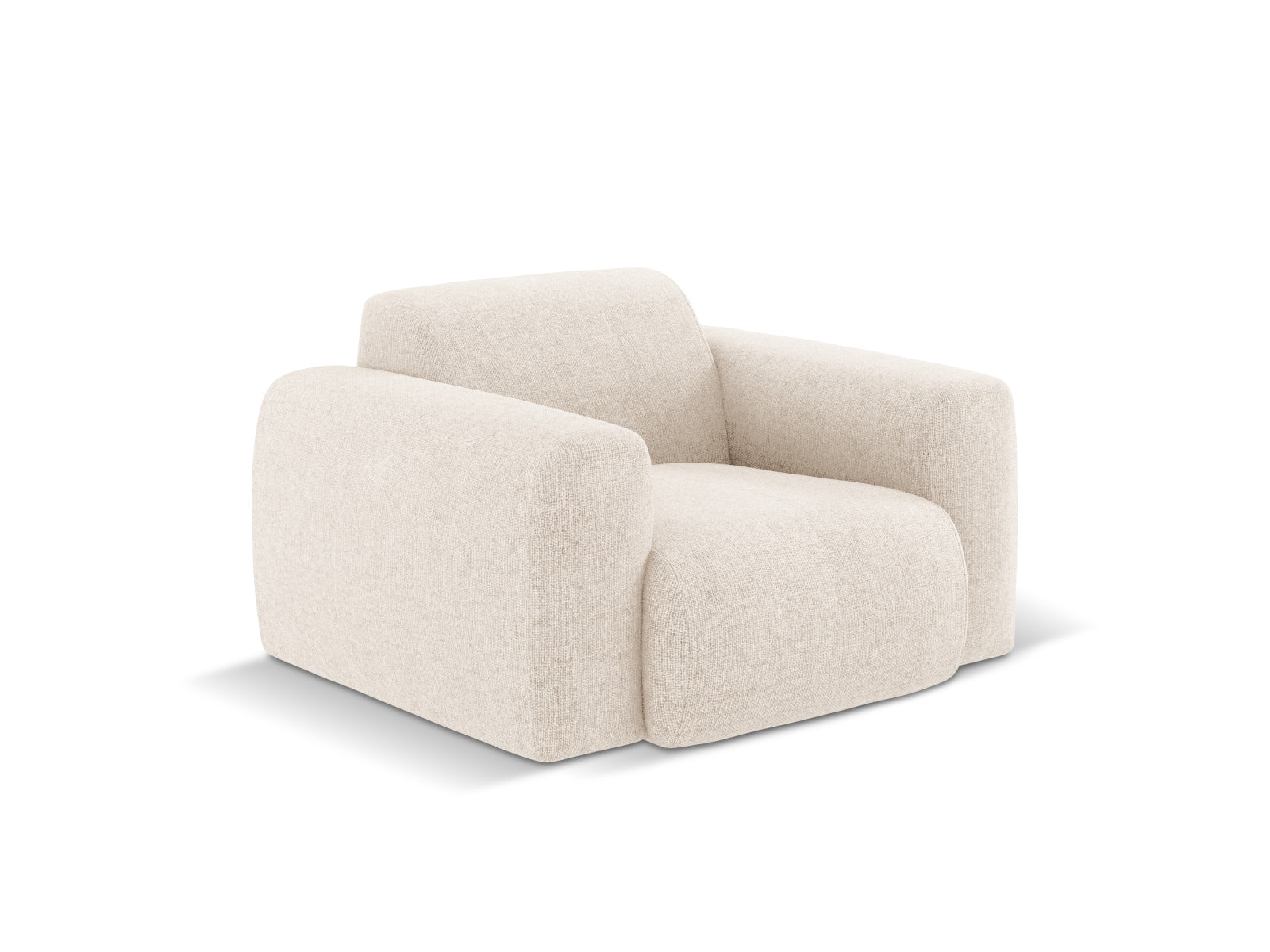 Moderner Nolio Sessel in sanftem Light Beige, 95 cm breit, perfekt für gemütliche und stilvolle Wohnambiente.