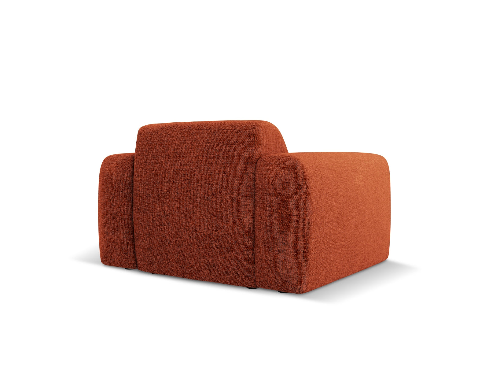 Eleganter Nolio Sessel in stilvollem Terracotta, 95 cm, ideal für gemütliche Ecken und modernes Wohndesign von Cosmopolitan Design.