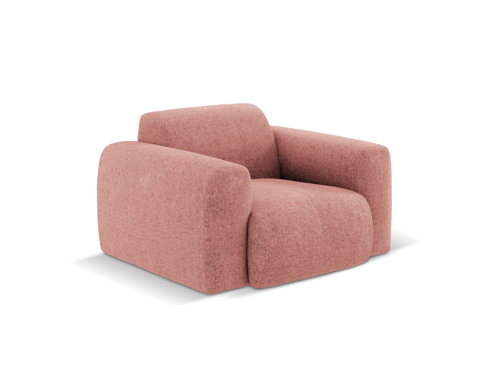 Moderner Nolio Sessel in Pink-Haga, 95 cm breit, perfekt für stilvolle Wohnräume und gemütliche Entspannung.