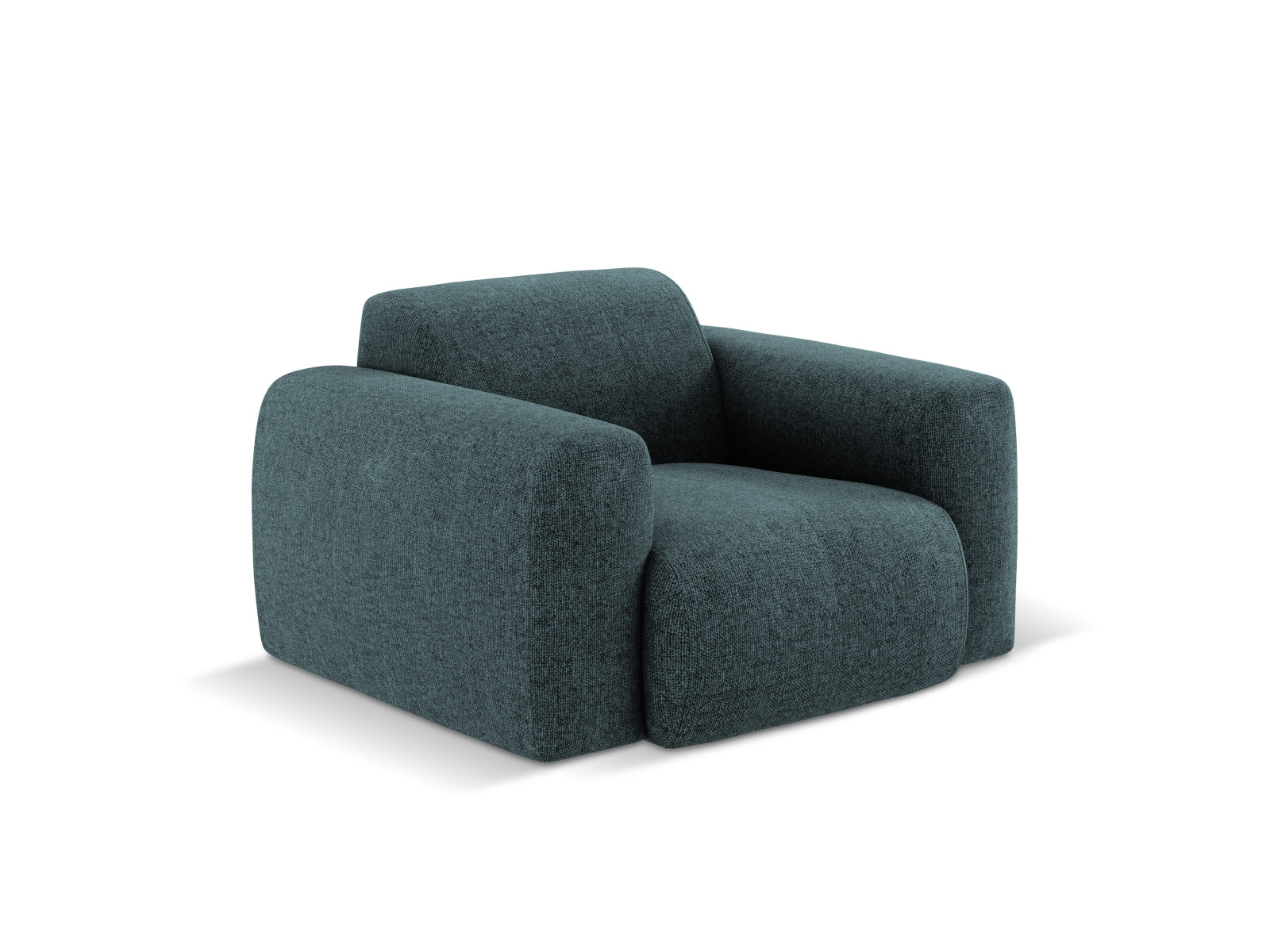 Moderner Nolio Sessel in Petrol-Haga, 1-Sitzer mit 95cm Breite, perfektes Möbelstück für stilvolle und zeitgemäße Inneneinrichtungen.