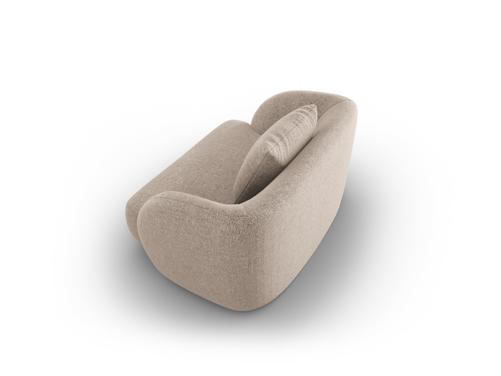 Moderner Tulum Sessel in Beige-Haga, 90 cm breit, perfekt für stilvolle Einrichtung und gemütliche Atmosphäre in jedem Raum.