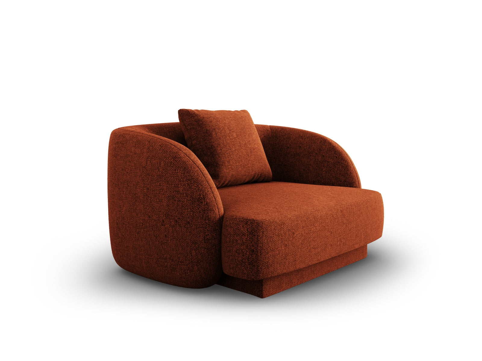 Eleganter Tulum Sessel in Terracotta, 90 cm, ideal für stilvolle Wohnräume. Hochwertiges Design von Cosmopolitan Design.