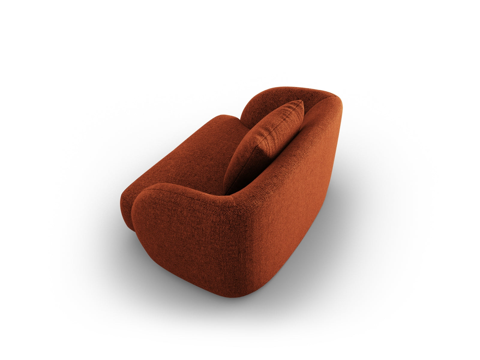 Stylischer Tulum Sessel in warmem Terracotta, 90 cm, perfekt für moderne Interiors. Hochwertige Verarbeitung von Cosmopolitan Design.