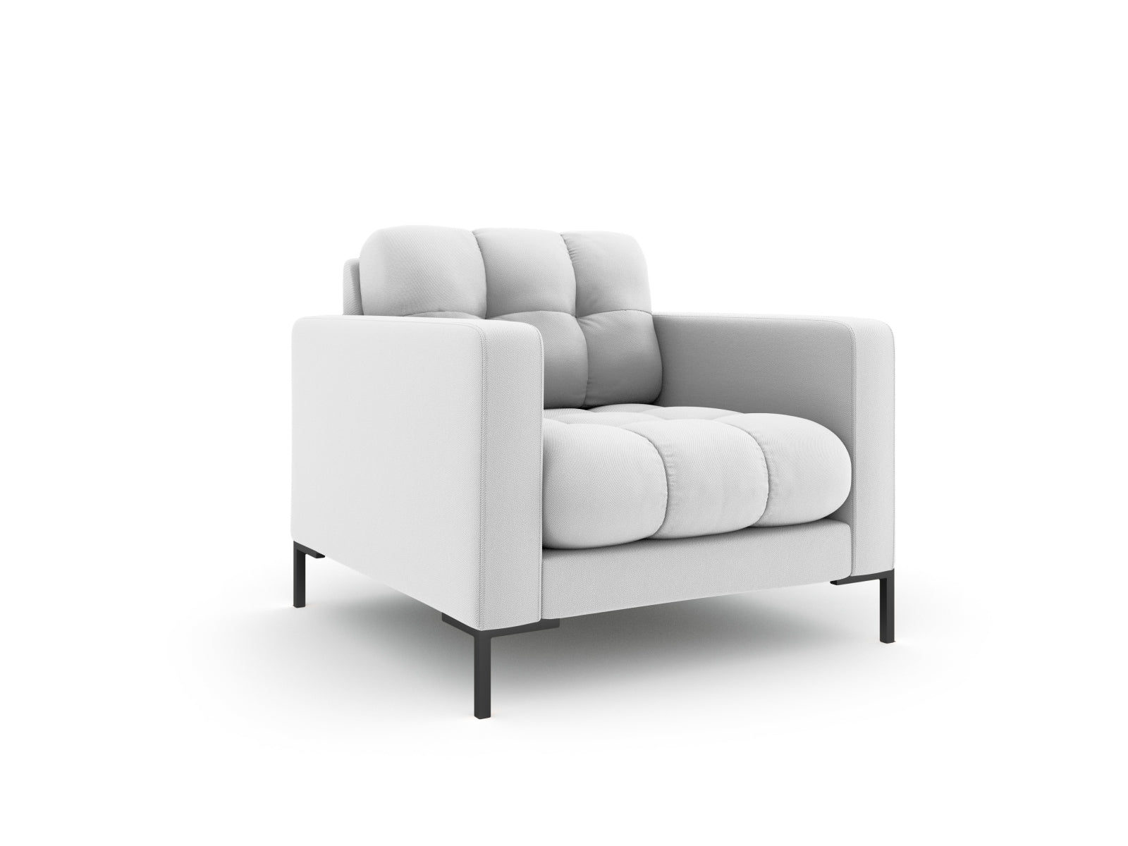 Eleganter 1-Sitzer Sessel Bali in sanftem Light Grey-Neve, ideal für stilvolle Wohnräume, präsentiert von Cosmopolitan Design.