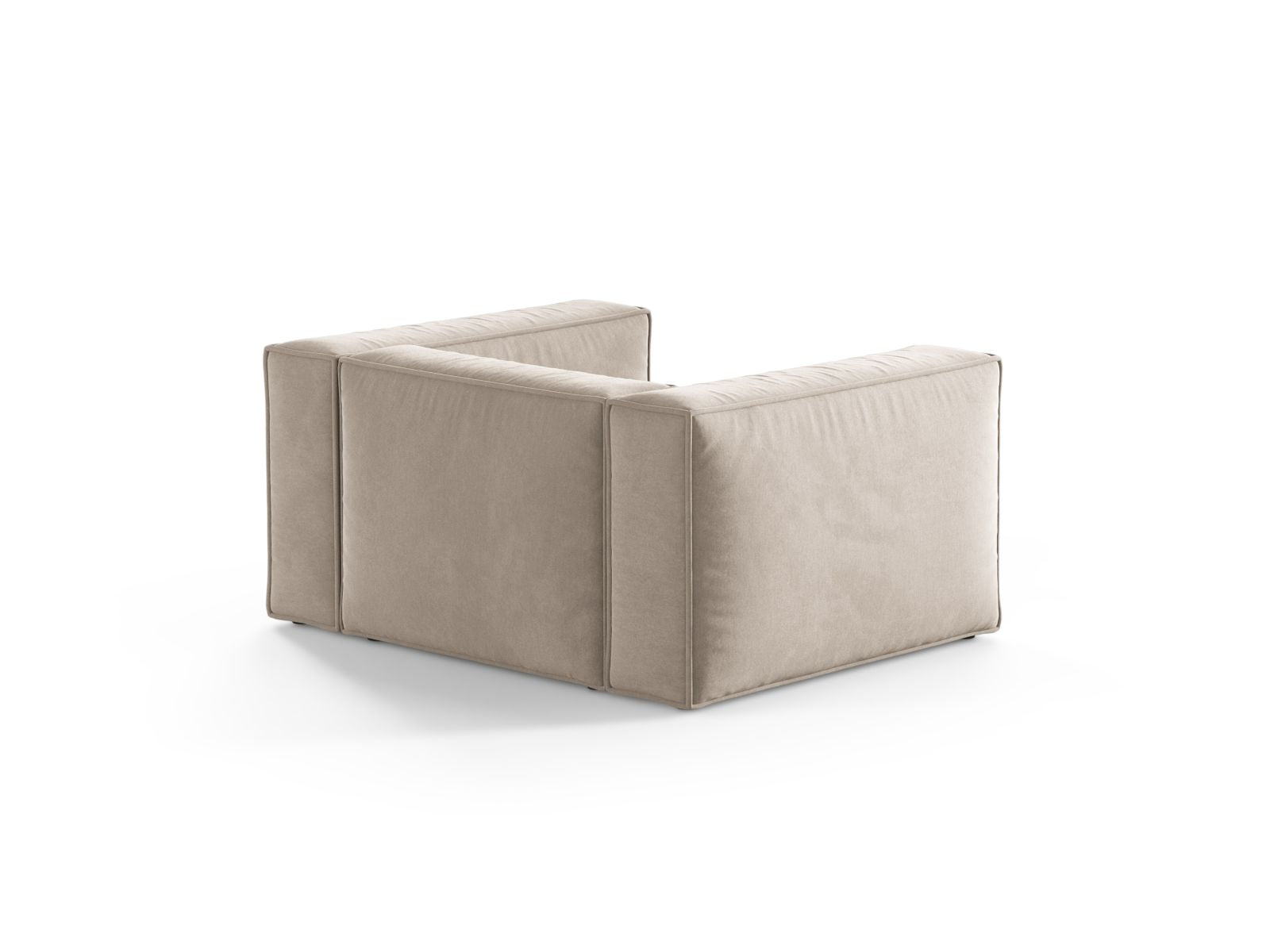 Eleganter 1-Sitzer Sessel Aveiro in sanftem Beige, ideal für stilvolle Wohnräume und entspannte Auszeiten, von Cosmopolitan Design.