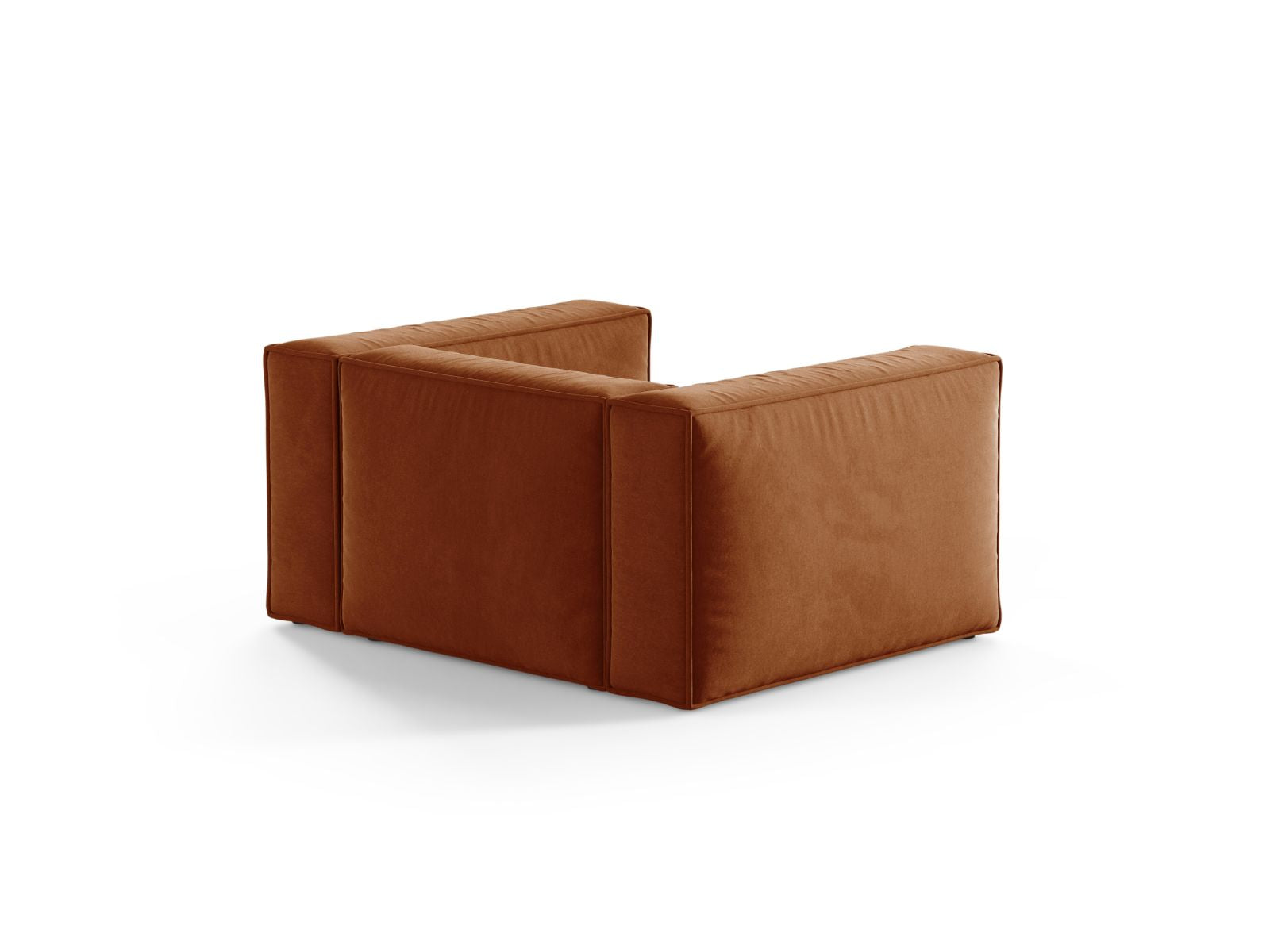Eleganter 1-Sitzer Sessel Aveiro in warmem Terracotta, ideal für stilvolle Wohnräume und entspannte Auszeiten von Cosmopolitan Design.