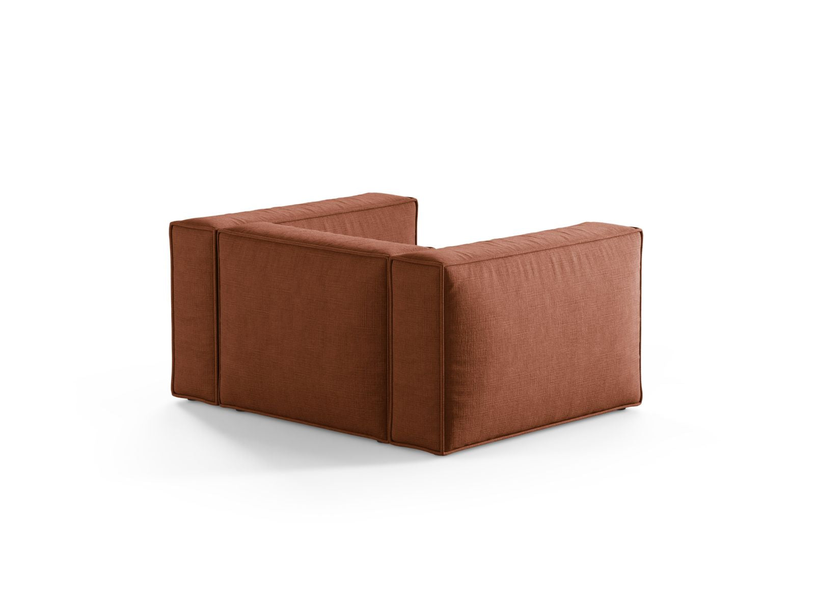 Eleganter 1-Sitzer Sessel Aveiro in warmem Brick-Liberty, ideal für stilvolle Wohnräume und entspannte Auszeiten von Cosmopolitan Design.