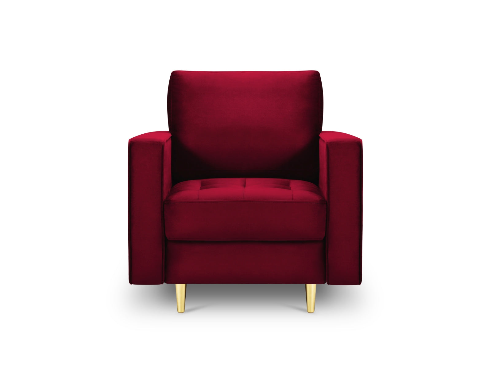 Moderner 1-Sitzer Sessel Aspen von Cosmopolitan Design in lebhaftem Rot, perfekt für gemütliche Ecken und stilvolle Akzente.