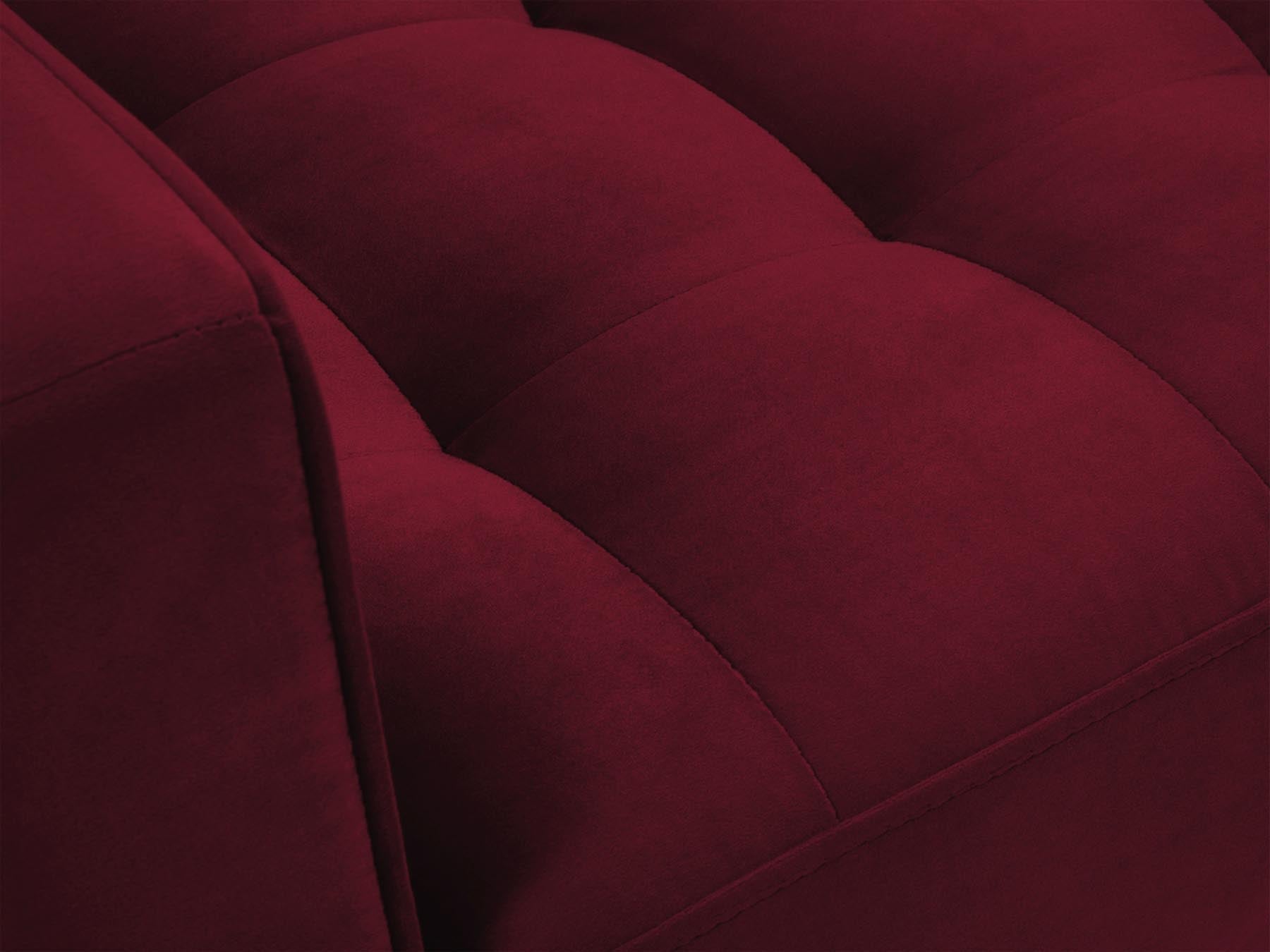 Eleganter 1-Sitzer Sessel Aspen in strahlendem Rot, ideal für stilvolle Wohnräume und entspannende Leseecken.