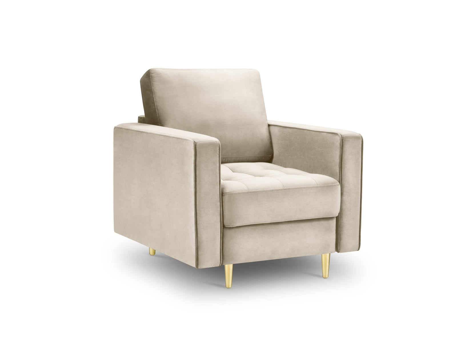 1-Sitzer Sessel Aspen in Dark Beige-Salvador präsentiert im Onlineshop von KAQTU Design AG. Sessel ist von Cosmopolitan Design