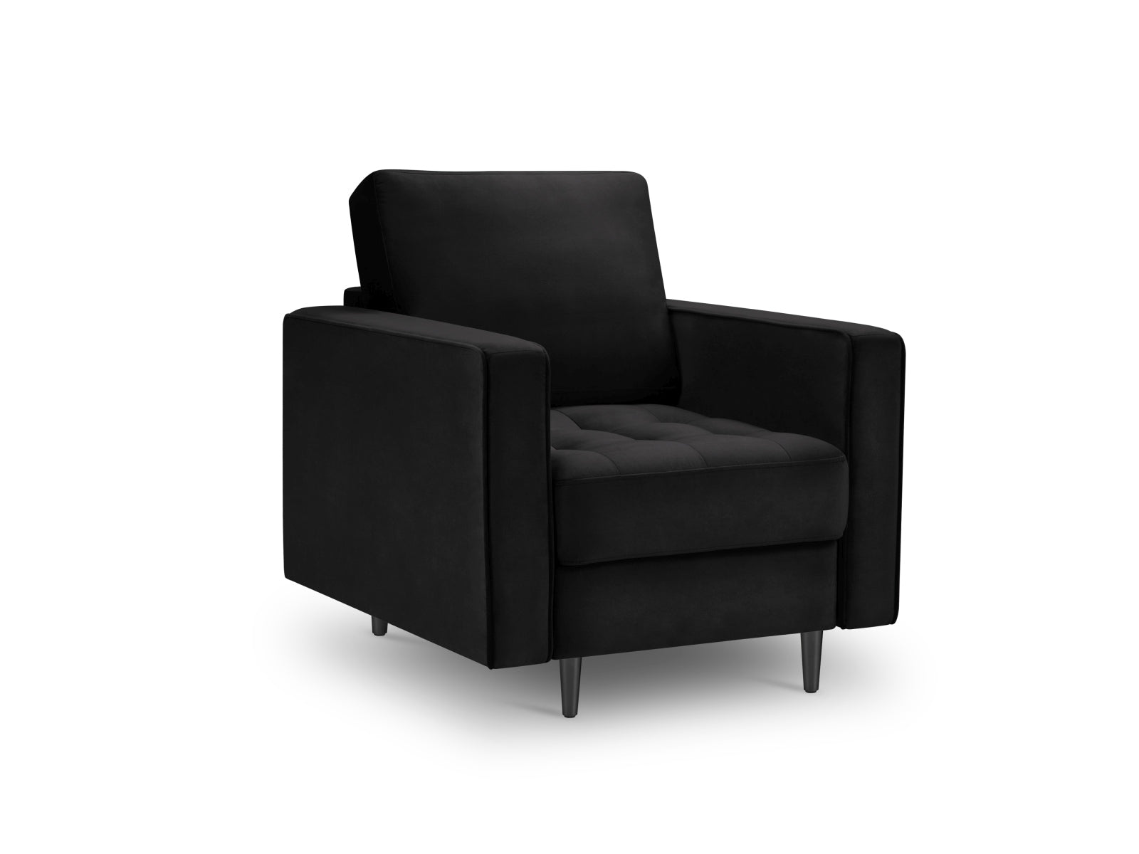 1-Sitzer Sessel Aspen in Black-Salvador präsentiert im Onlineshop von KAQTU Design AG. Sessel ist von Cosmopolitan Design