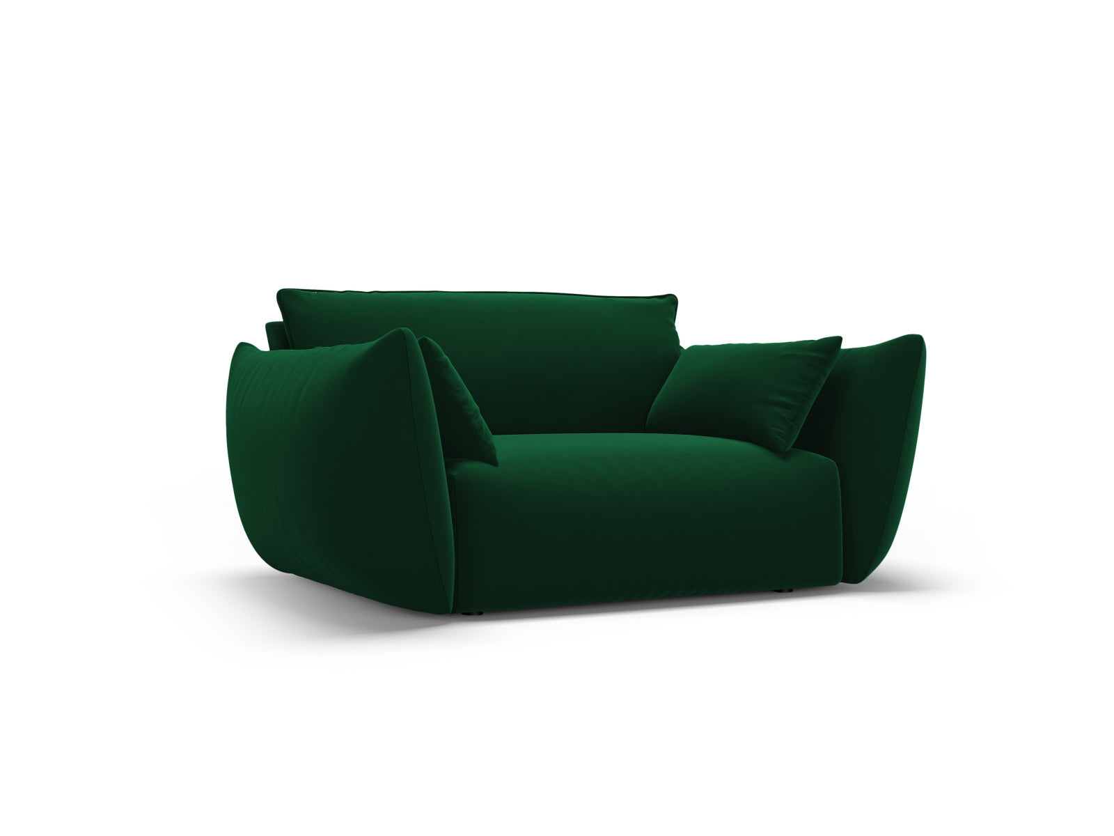 Eleganter 1-Sitzer Sessel Matera in tiefem Flaschengrün, stilvoll und modern, ideal für jedes Wohnambiente.