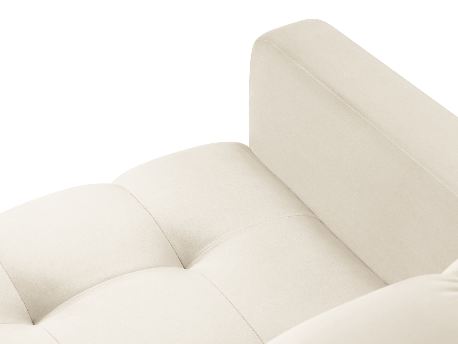 Moderner 1-Sitzer Sessel Bali in zartem Beige, perfekt für gemütliche Ecken und stilvolle Einrichtung, designt von Cosmopolitan Design.