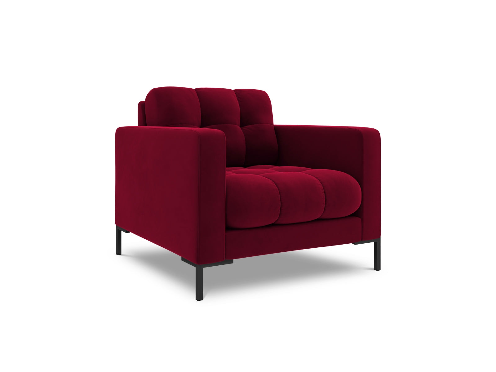 Eleganter 1-Sitzer Sessel Bali in stilvollem Red-Bluvel, ideal für moderne Wohnräume, von Cosmopolitan Design.