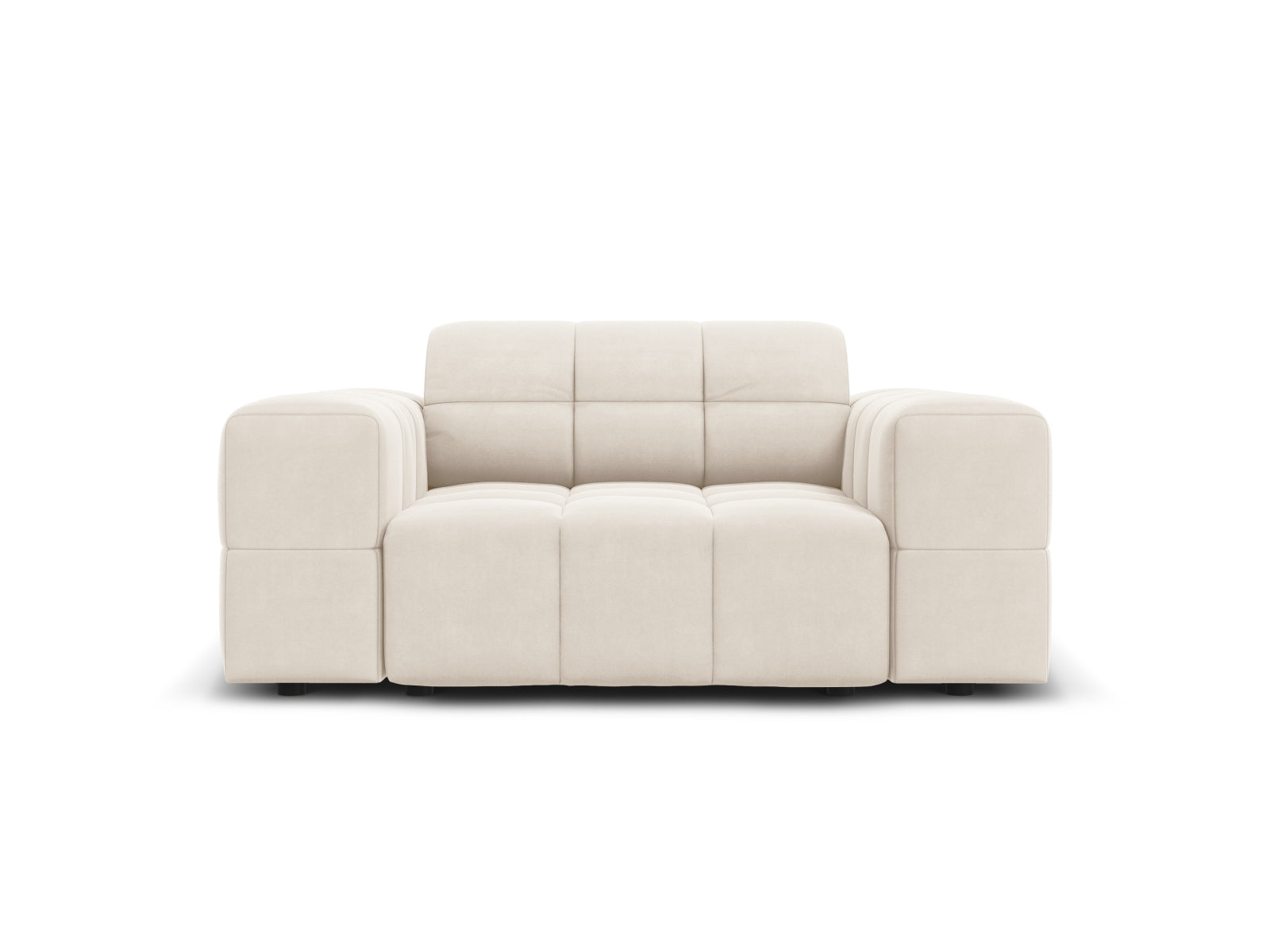 1-Sitzer Sessel Chicago in Light Beige-Bluvel präsentiert im Onlineshop von KAQTU Design AG. Sessel ist von Cosmopolitan Design