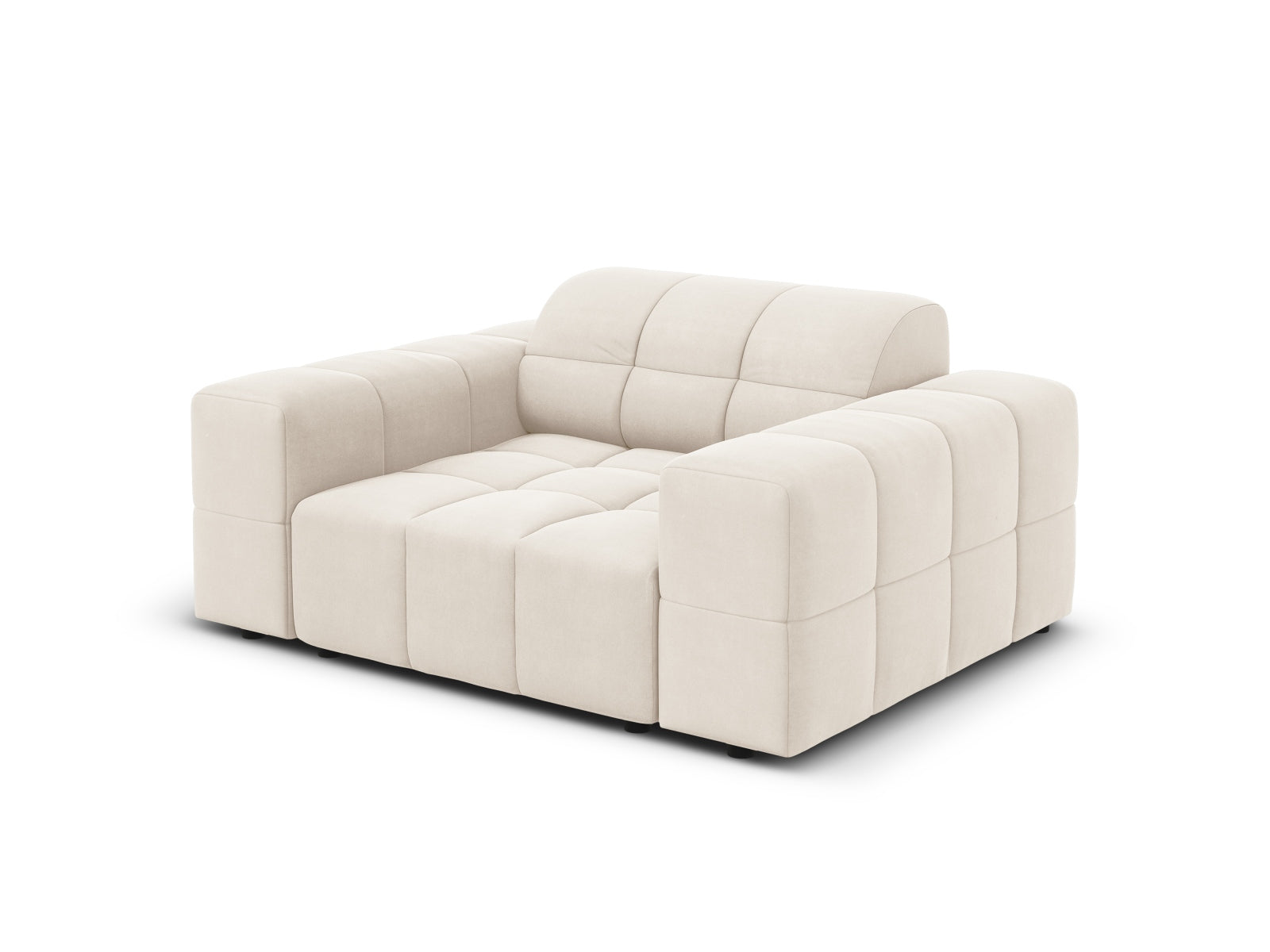 Eleganter 1-Sitzer Sessel Chicago in sanftem Beige, ideal für stilvolle Wohnräume und entspannte Momente, entworfen von Cosmopolitan Design.