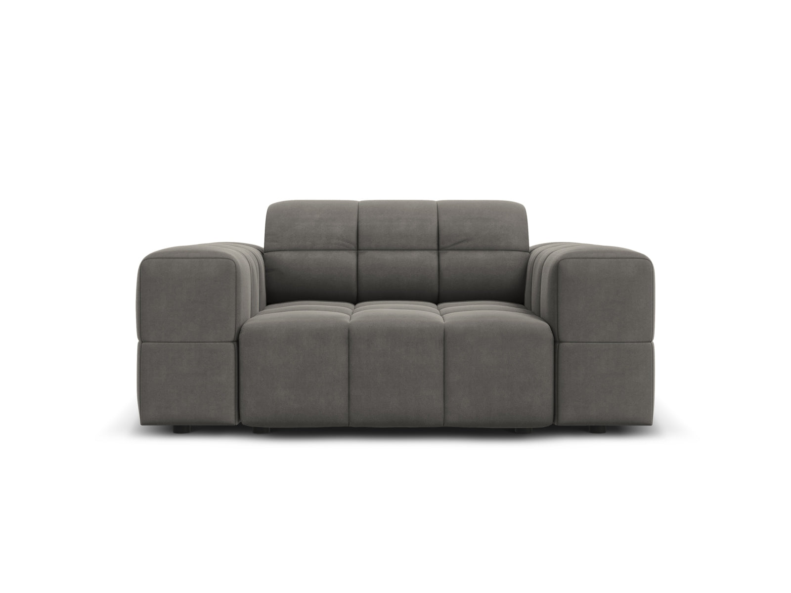 1-Sitzer Sessel Chicago in Light Grey-Bluvel präsentiert im Onlineshop von KAQTU Design AG. Sessel ist von Cosmopolitan Design