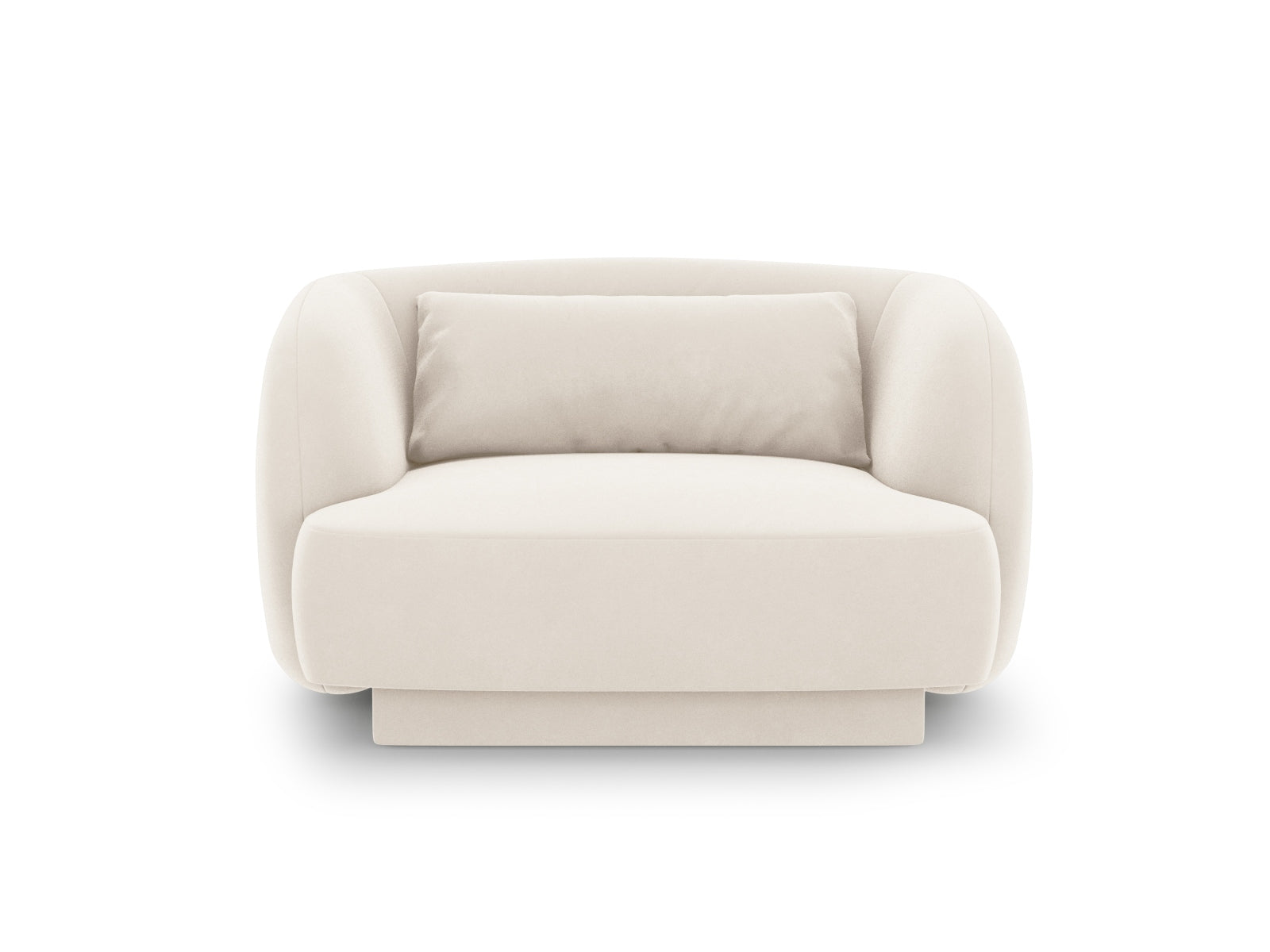 Tulum Velour Sessel 1 Sitz 90cm in Light Beige-Bluvel präsentiert im Onlineshop von KAQTU Design AG. Sessel ist von Cosmopolitan Design