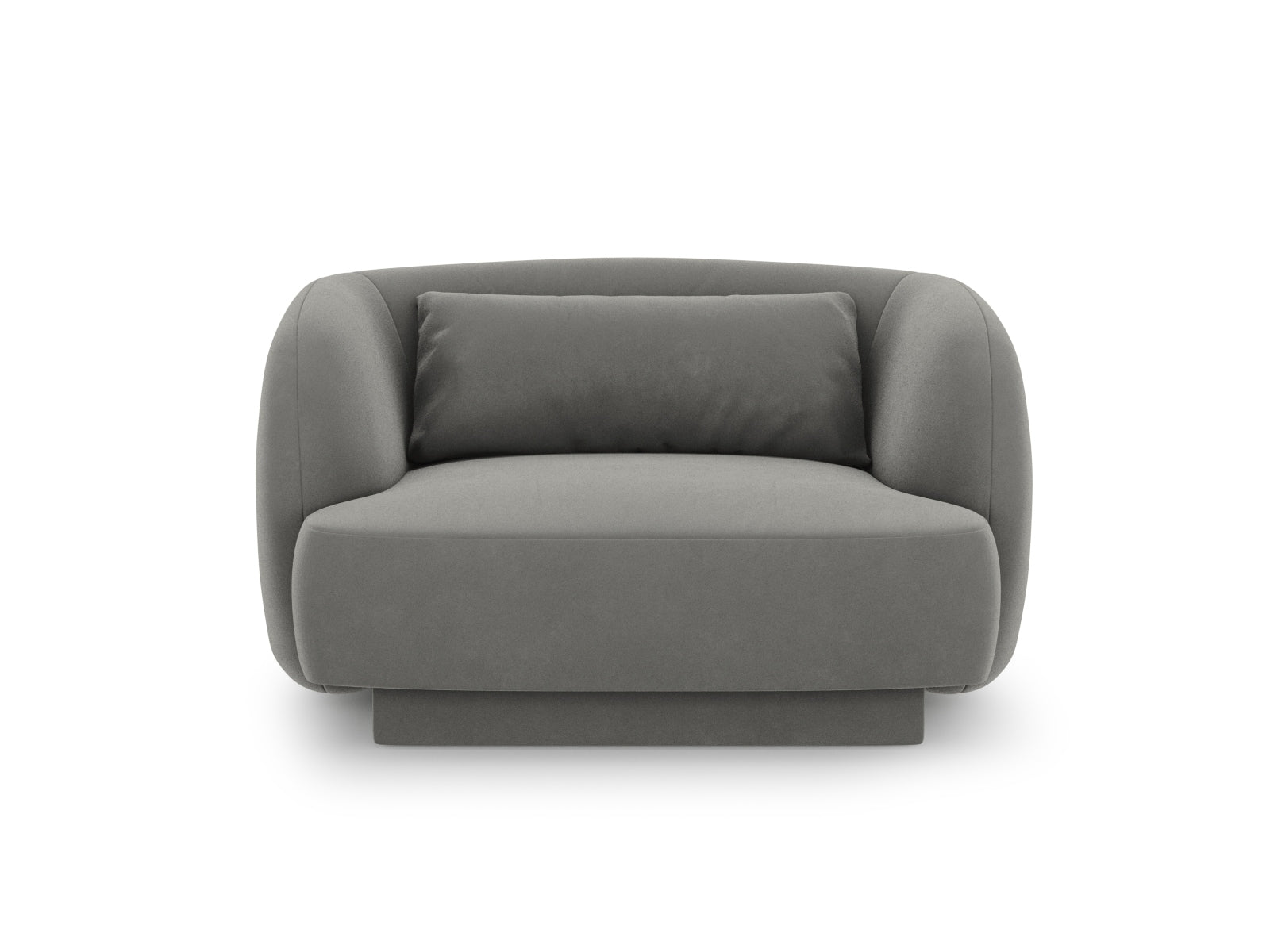 Tulum Velour Sessel 1 Sitz 90cm in Light Grey-Bluvel präsentiert im Onlineshop von KAQTU Design AG. Sessel ist von Cosmopolitan Design