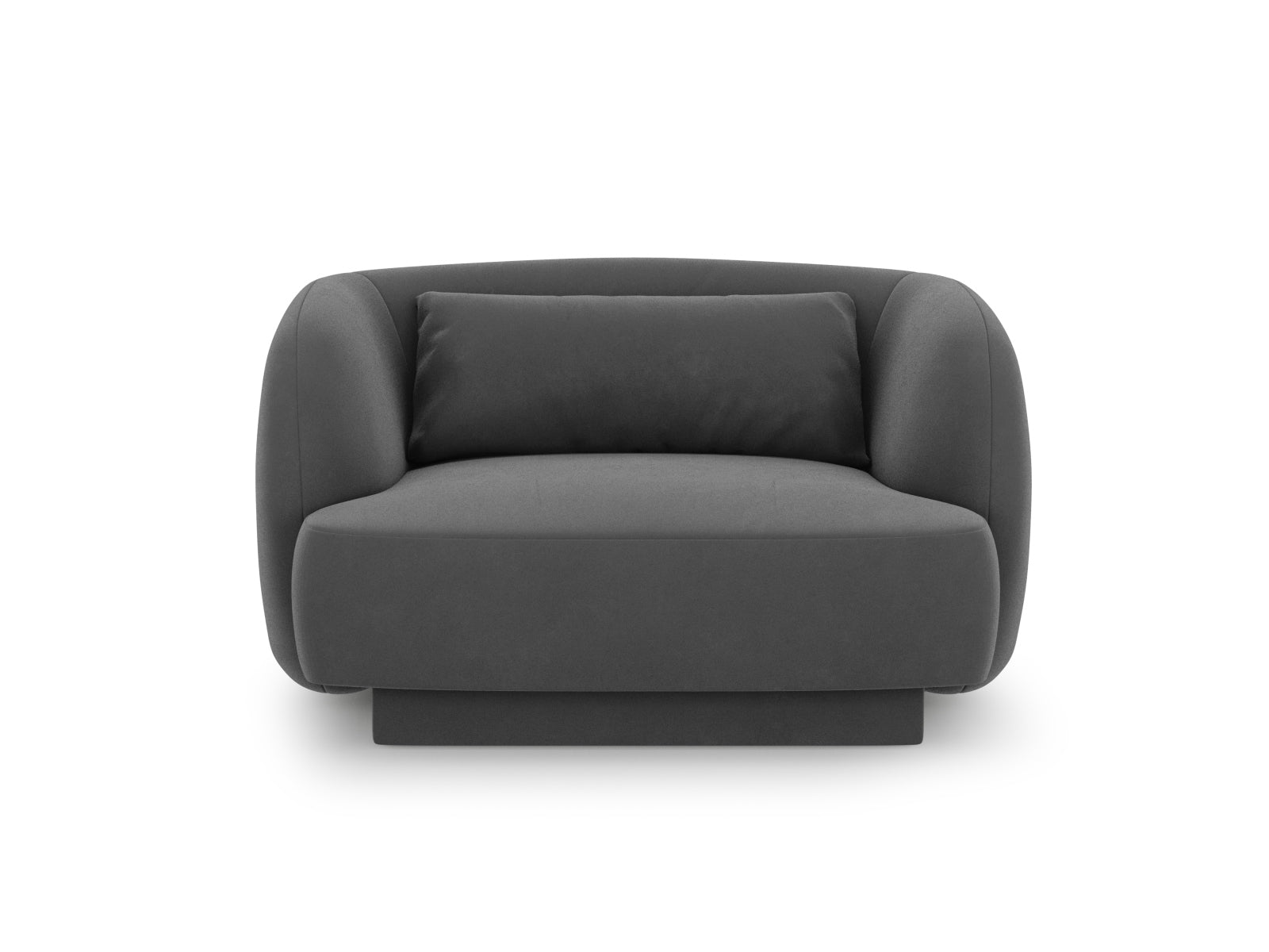 Tulum Velour Sessel 1 Sitz 90cm in Grey-Bluvel präsentiert im Onlineshop von KAQTU Design AG. Sessel ist von Cosmopolitan Design