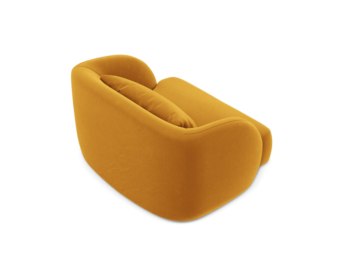 Tulum Velour Sessel 1 Sitz 90cm in Yellow-Bluvel präsentiert im Onlineshop von KAQTU Design AG. Sessel ist von Cosmopolitan Design