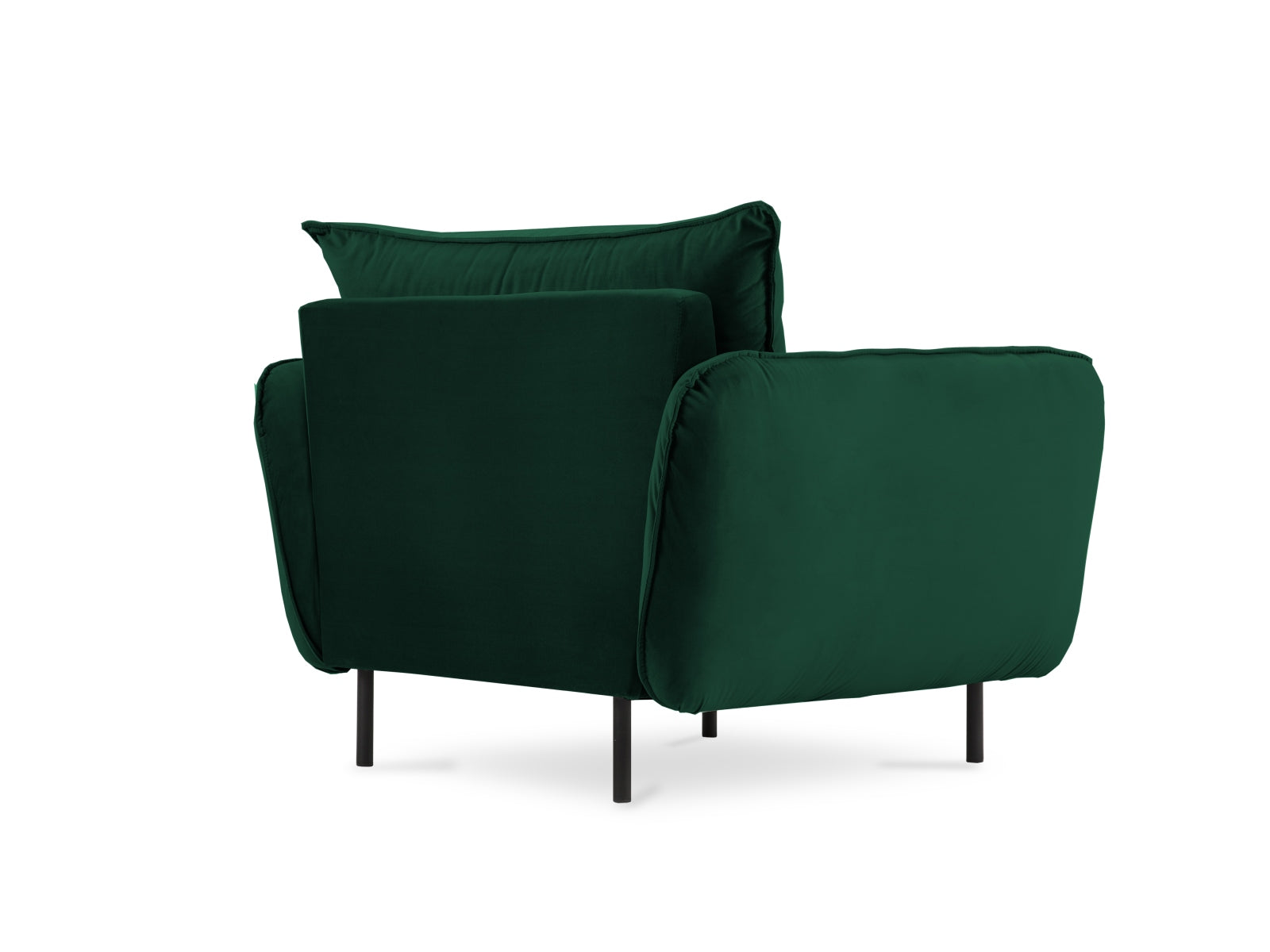 Eleganter Sessel in luxuriösem Flaschengrün, ideal für stilvolle Akzente und gemütliche Momente in Ihrem Wohnraum.