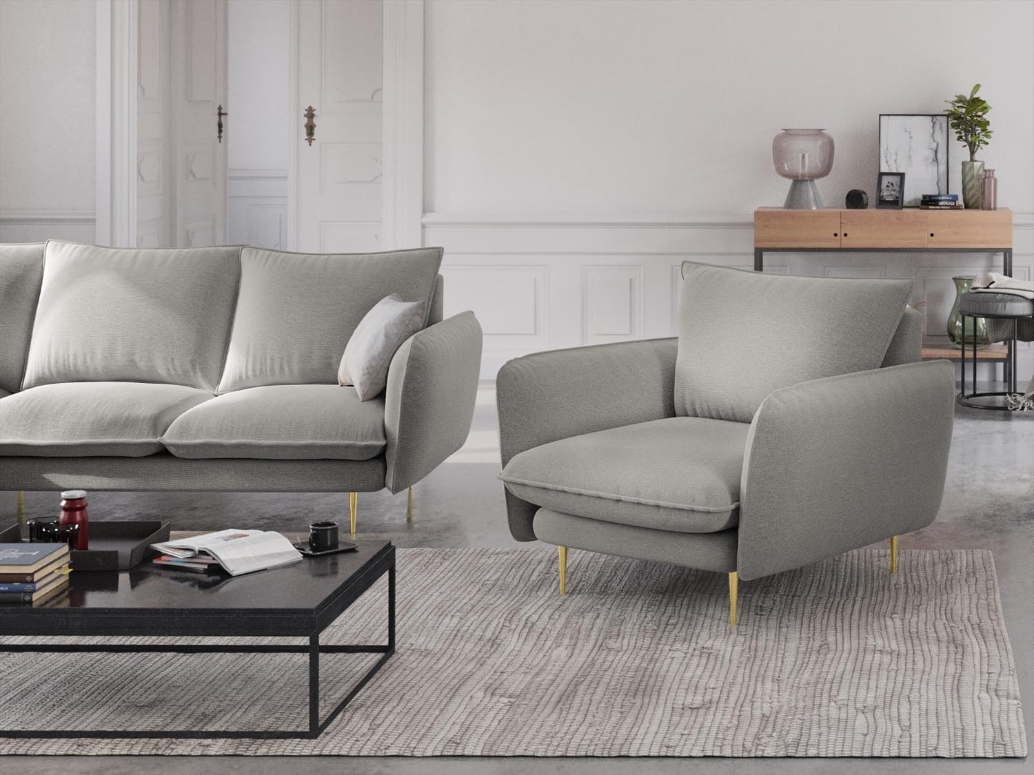 Entdecken Sie den eleganten Vienna Sessel 1 Sitz 94cm von Cosmopolitan Design – der perfekte Mix aus Stil und Komfort für Ihr Zuhause.