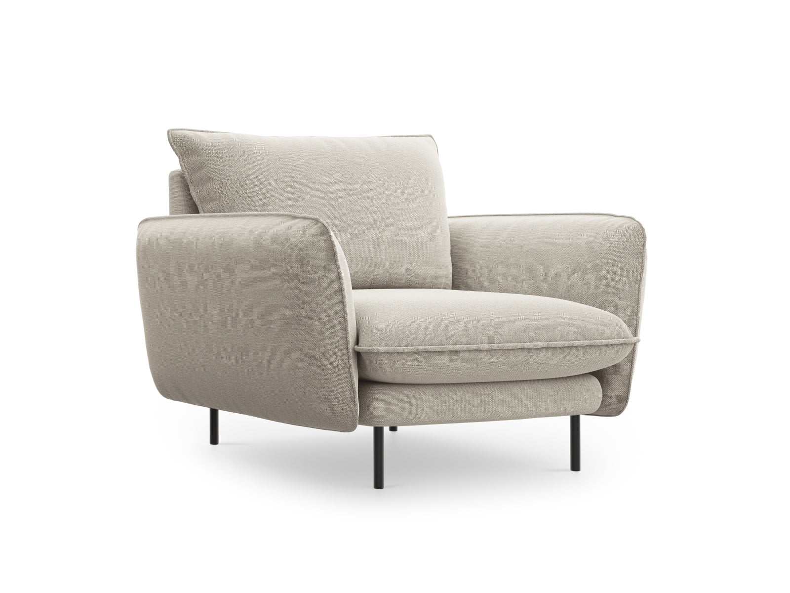 Vienna Sessel 1 Sitz 94cm in Light Beige/Schwarz präsentiert im Onlineshop von KAQTU Design AG. Sessel ist von Cosmopolitan Design