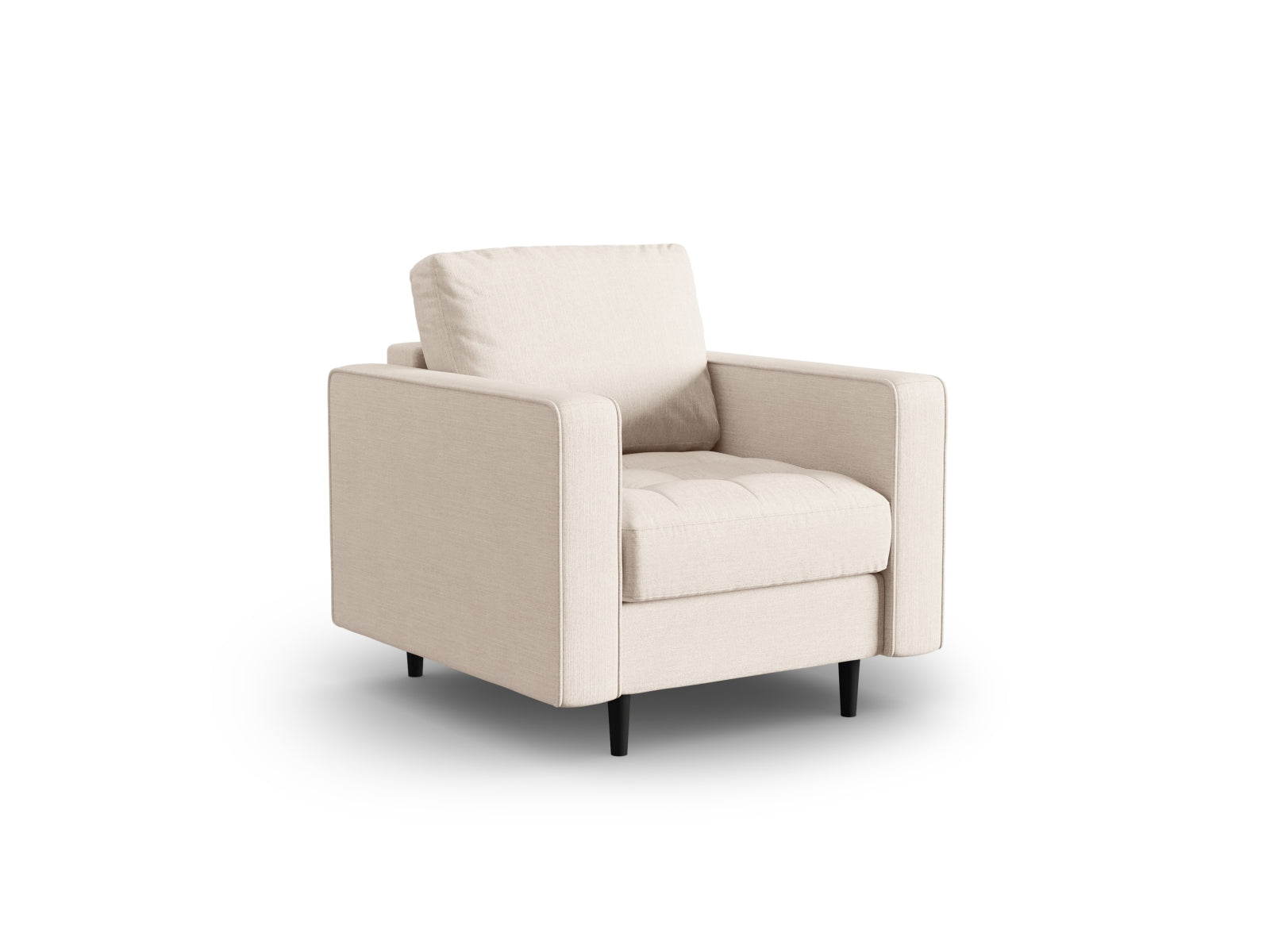 1-Sitzer Sessel Aspen in Light Beige-Melva präsentiert im Onlineshop von KAQTU Design AG. Sessel ist von Cosmopolitan Design