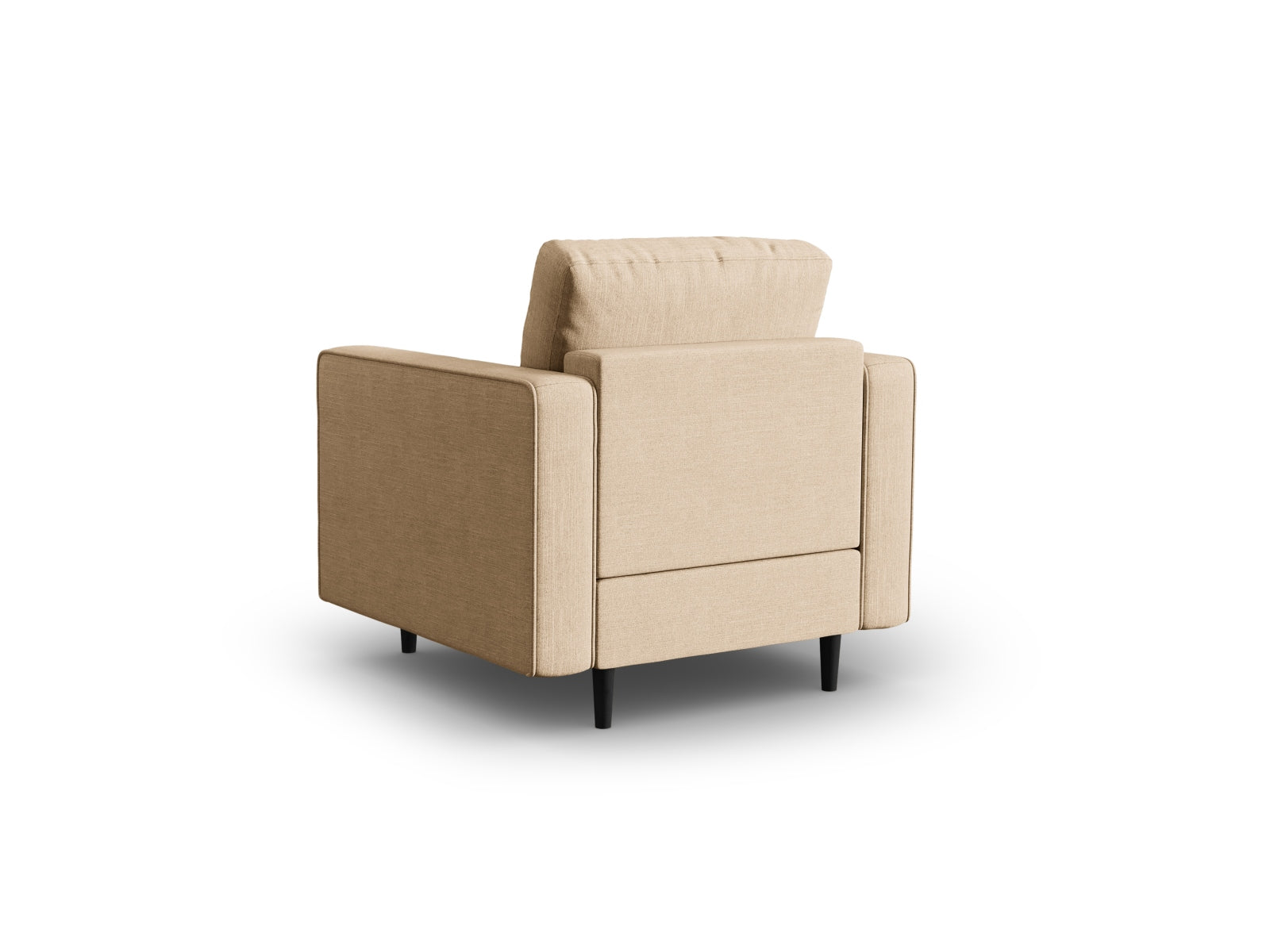 Eleganter 1-Sitzer Sessel Aspen in stilvollem Beige-Melva, ideal für moderne Wohnräume, erhältlich bei KAQTU Design AG.