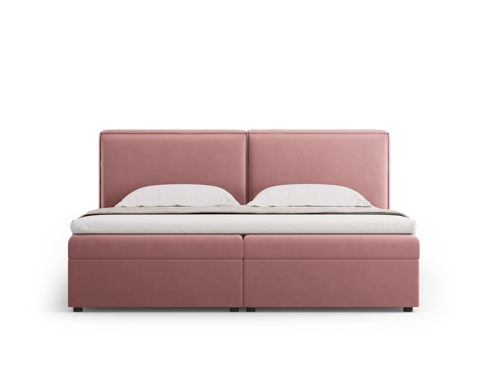 Elegantes Arendal Boxspringbett-Set in 160 cm Breite, stilvolles Design in Pink-Casino, ideal für moderne Schlafzimmer.